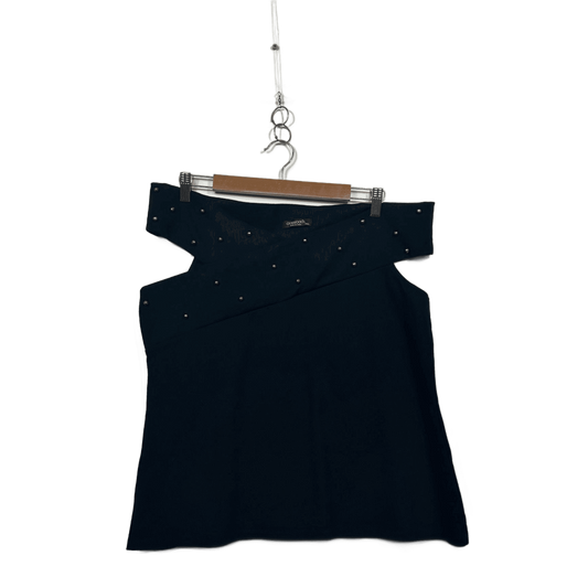 Crossroads Black Off the Shoulder Studded Blouse Top Size 2XL