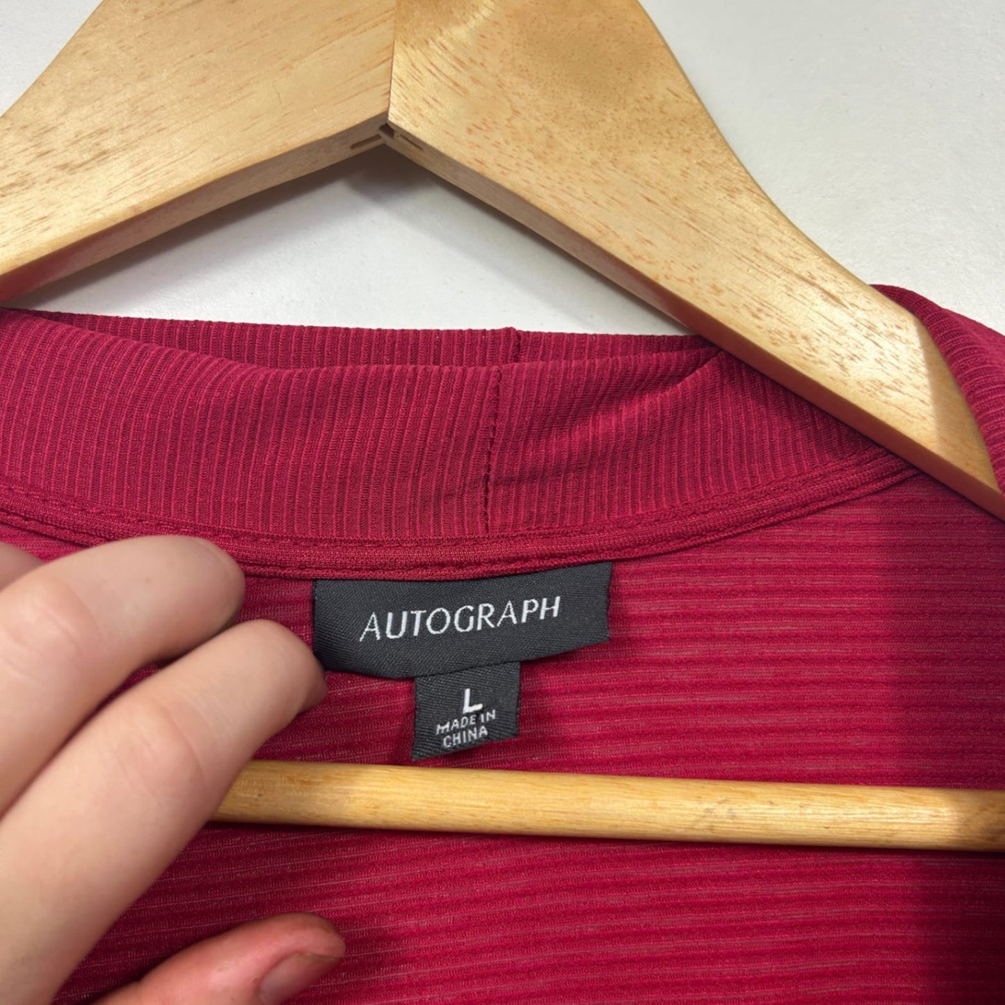 Autograph Womens Burgundy Long Sleeve Open Front Waterfall Cardigan Top Size 20