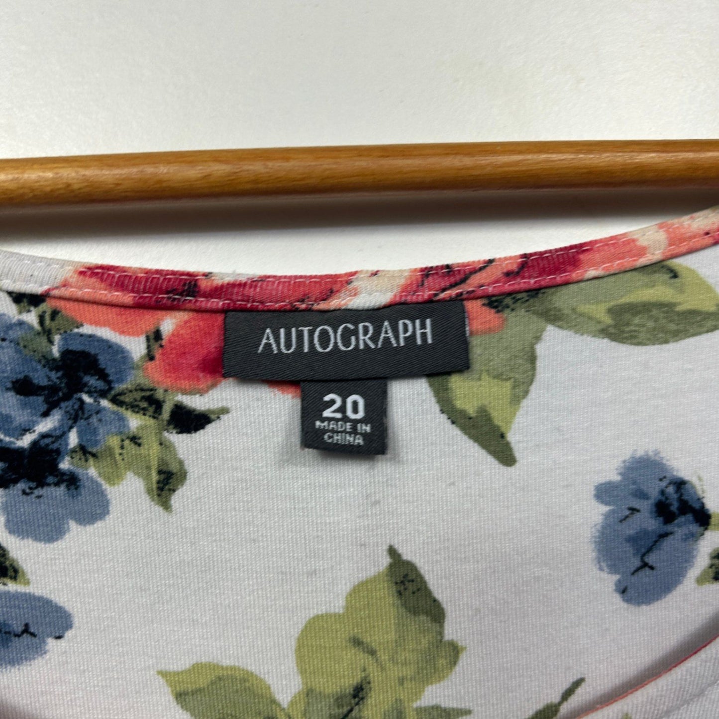 Autograph Womens White Floral Tunic Top Size 20