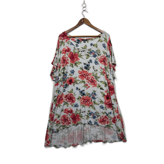 Autograph Womens White Floral Tunic Top Size 20