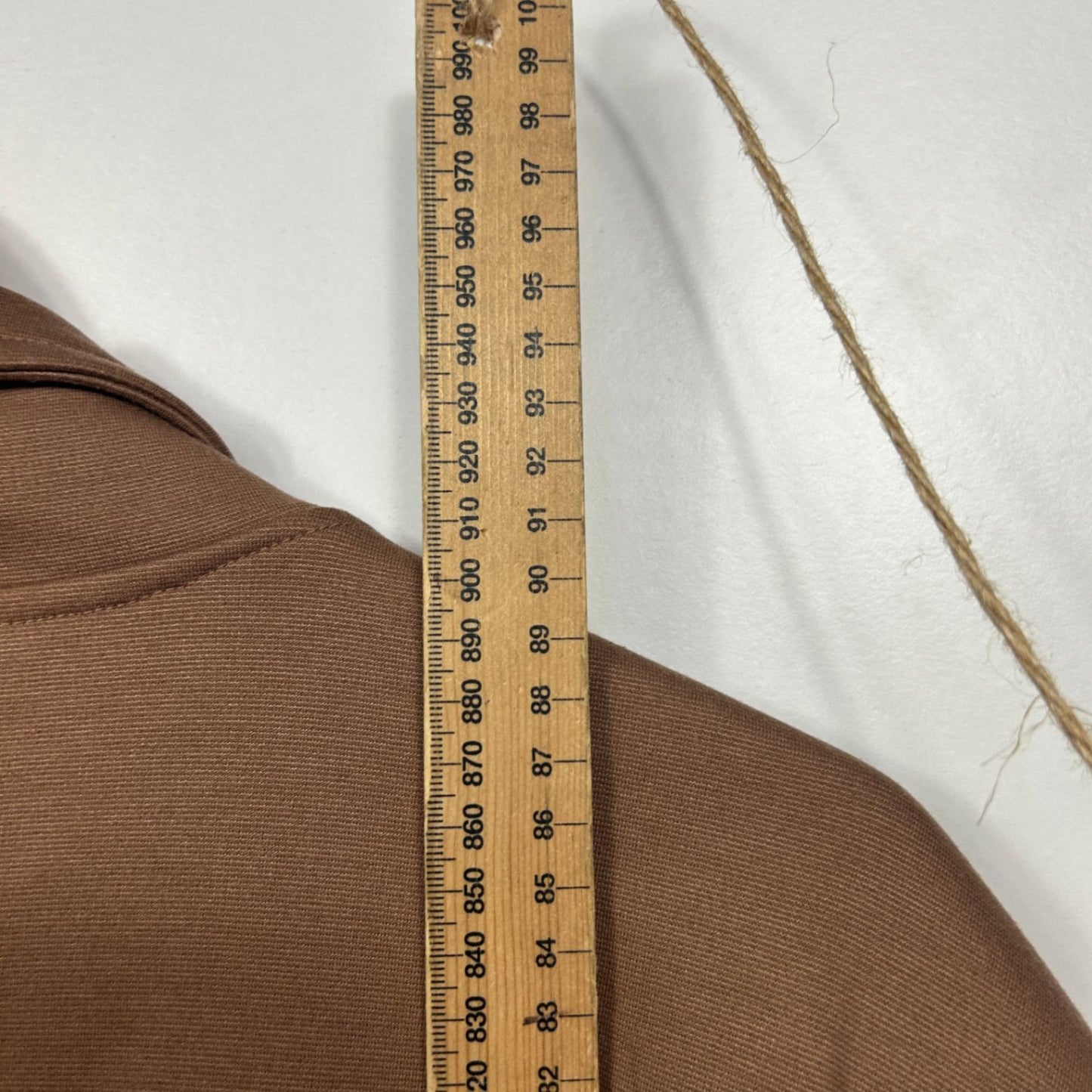 Autograph Brown Open Front Longline Jacket Pockets Size 26