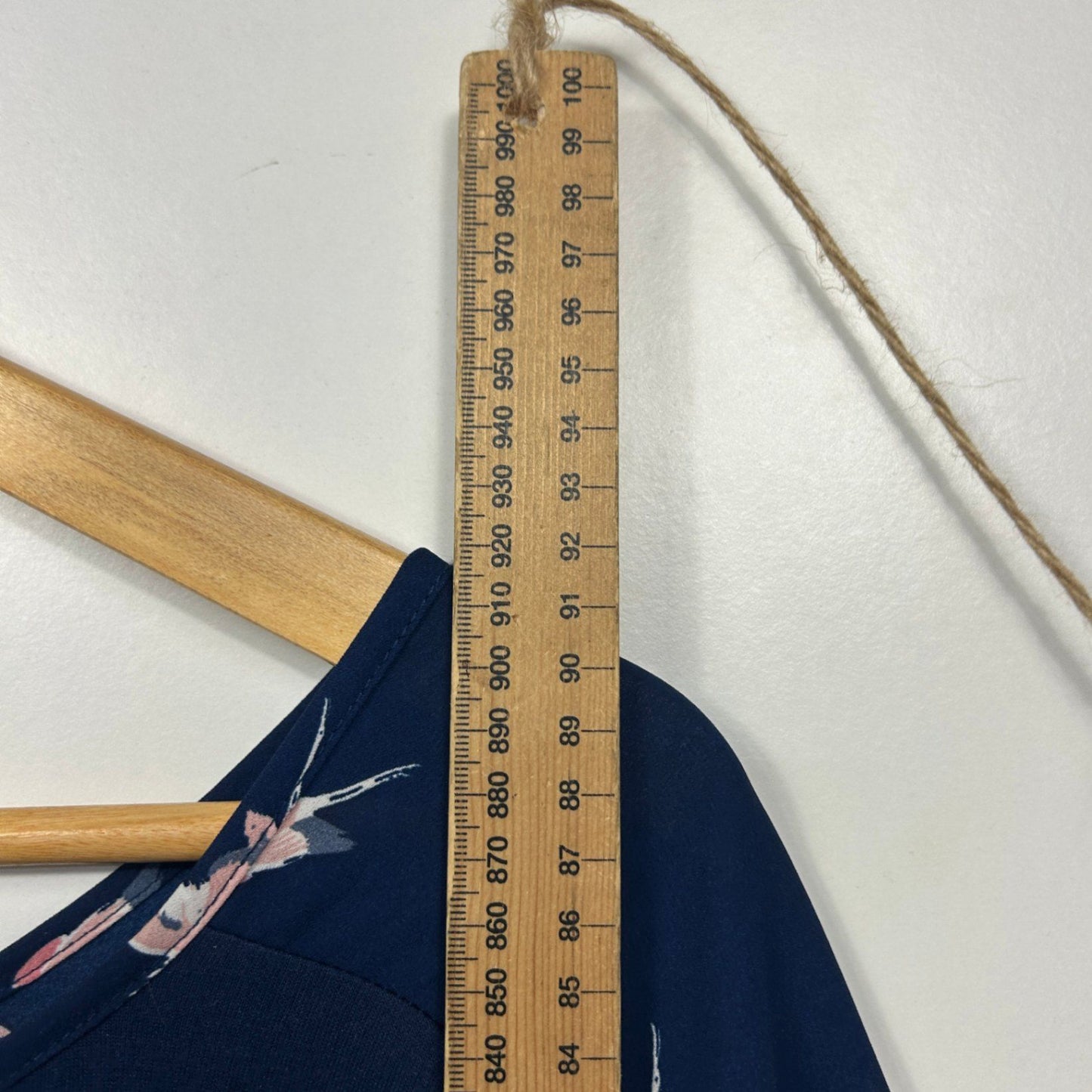 Alexia Navy Short Sleeve Round Neck Bird Print Tunic Top Size 18