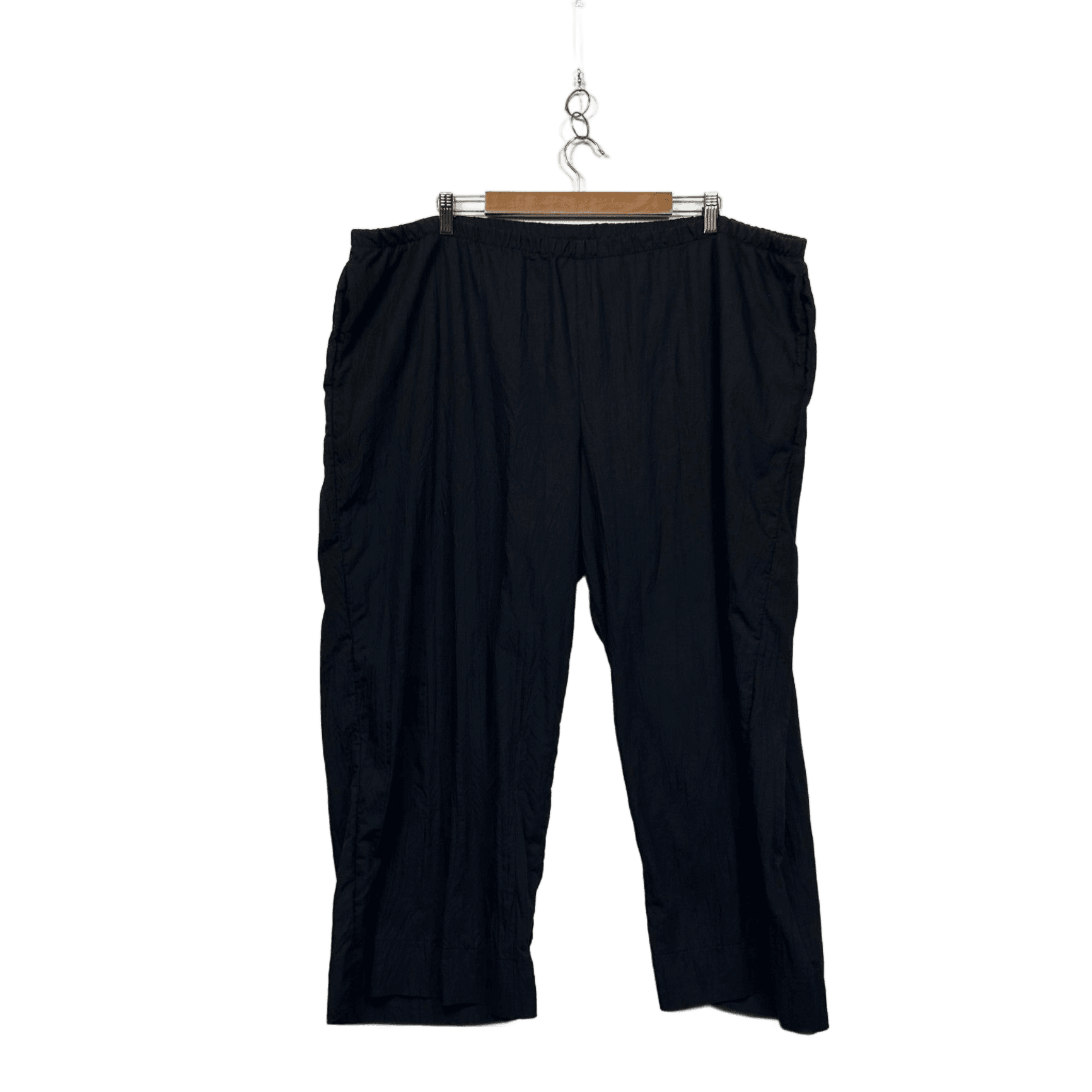 Taking Shape Black Elastic Waist Wide Leg Trousers Pants Size 24