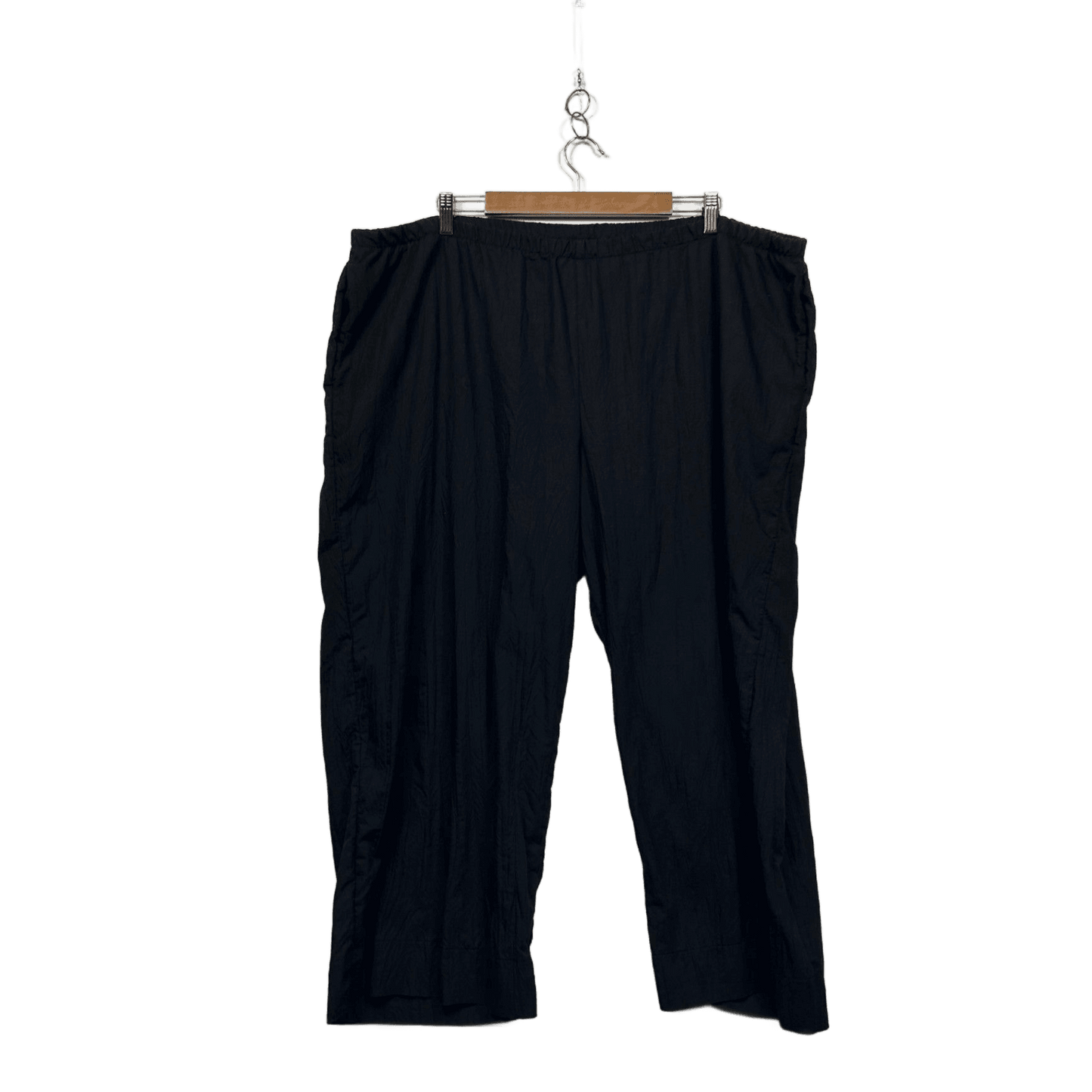 Taking Shape Black Elastic Waist Wide Leg Trousers Pants Size 24