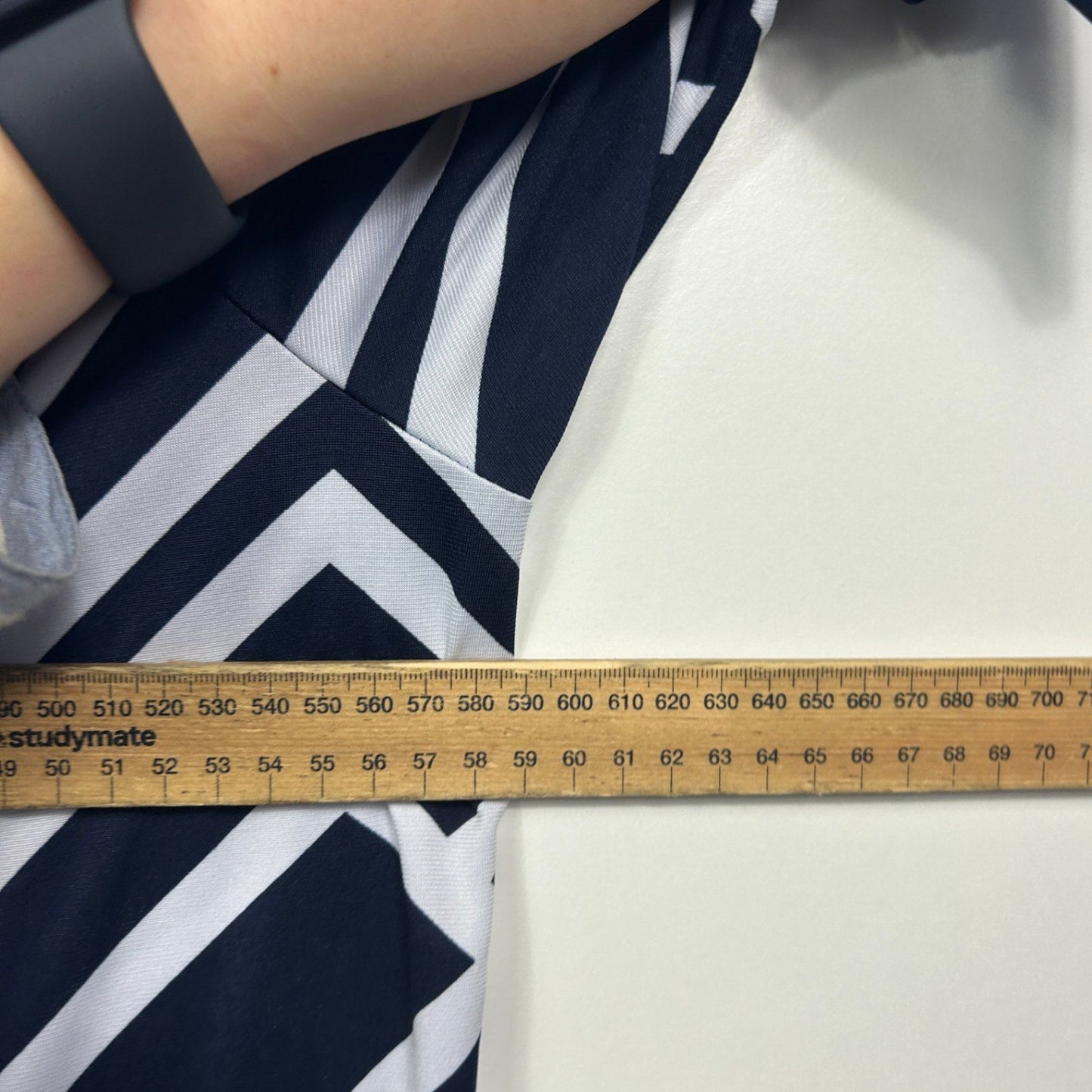 Millers Woman Womens Navy White l Long Sleeve Blouse Size 18