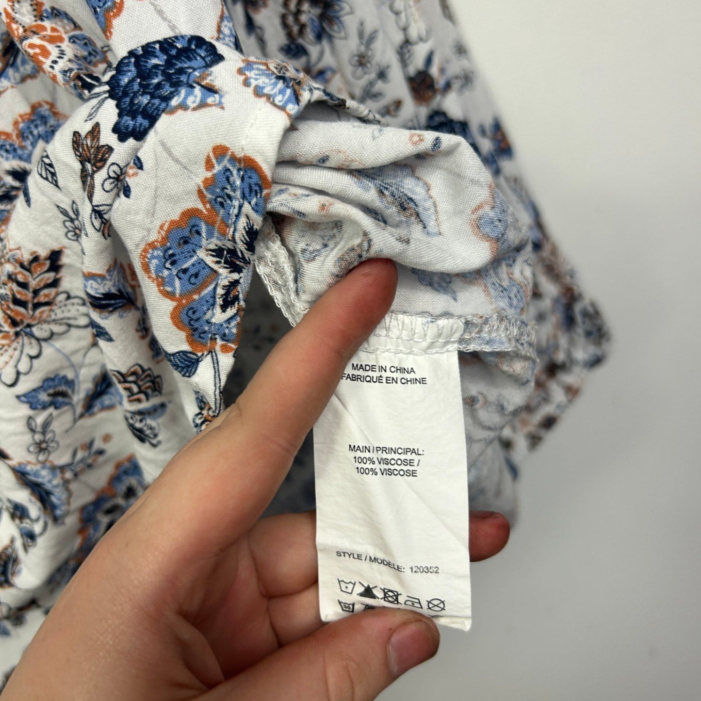 Rivers White Multicoloured Floral Top Blouse Size 14