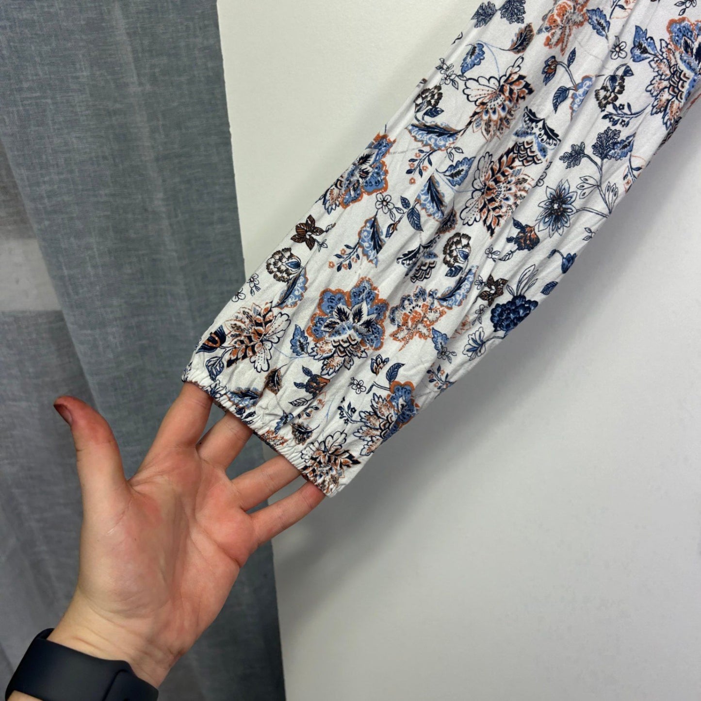 Rivers White Multicoloured Floral Top Blouse Size 14