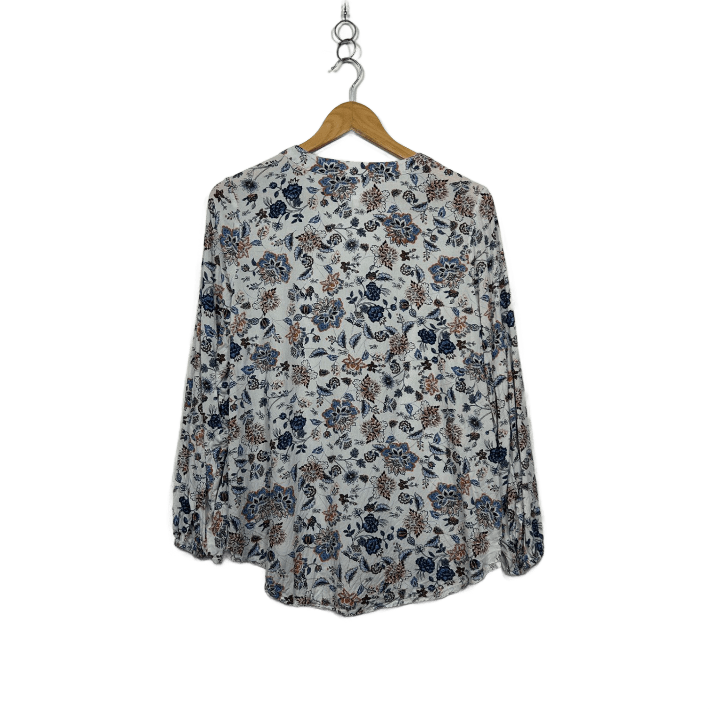 Rivers White Multicoloured Floral Top Blouse Size 14