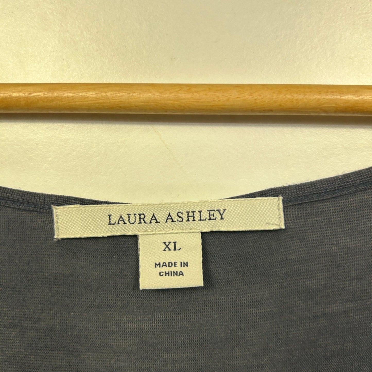 Laura Ashley Womens Navy Blue Viscose Blend Henley Blouse Top Size XL