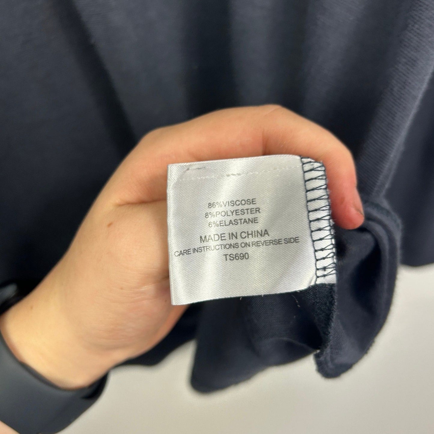 Laura Ashley Womens Navy Blue Viscose Blend Henley Blouse Top Size XL