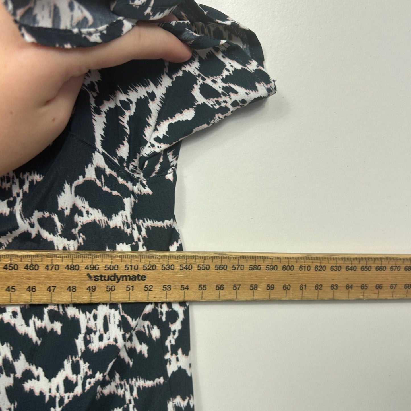 Preview Womens Black White Short Sleeve Top Blouse Size 18