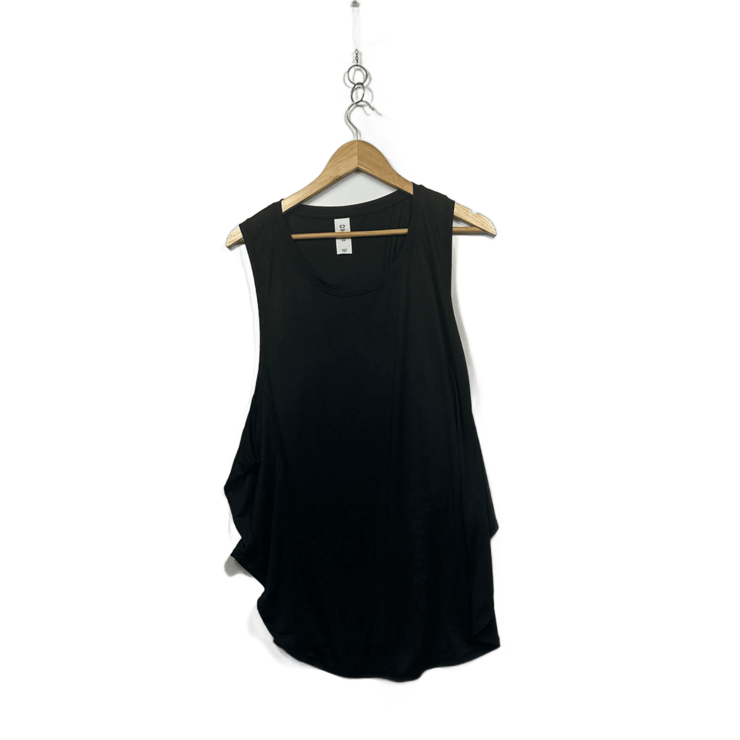 Circuit Curve Womens Black Sleeveless Round Neck Activewear Tank Top Size 22