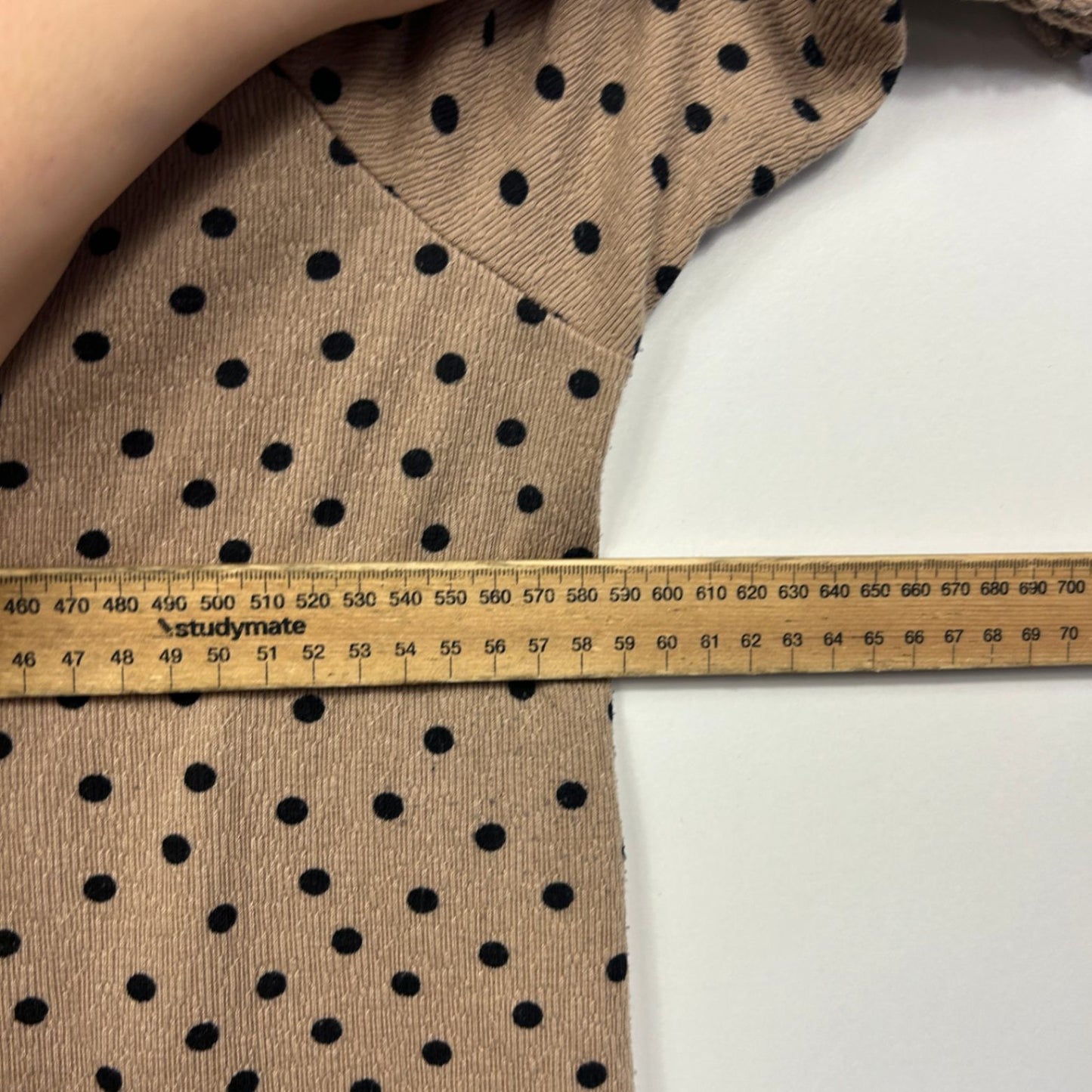 Autograph Tan Black Polka Dot Top - Size 18