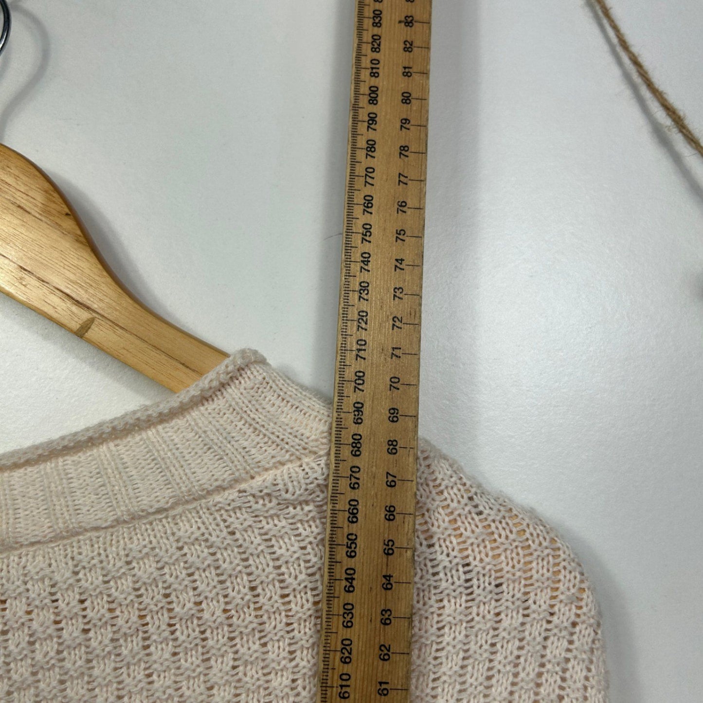 Womens Cream V Neck Long Sleeve Knit Jumper Cardigan Size 2XL