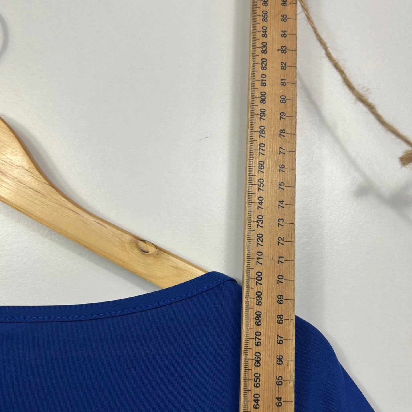 Flycurvy Womens Royal Blue Short Sleeve Drape Front Top Blouse Size 2XL