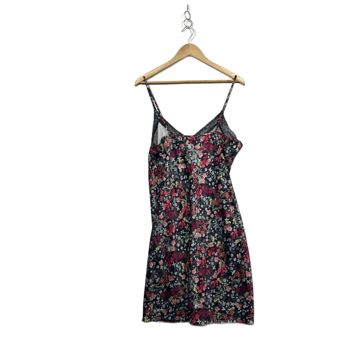 Bras & Things Nightdress Size 14 Womens Floral Black Lace Trim