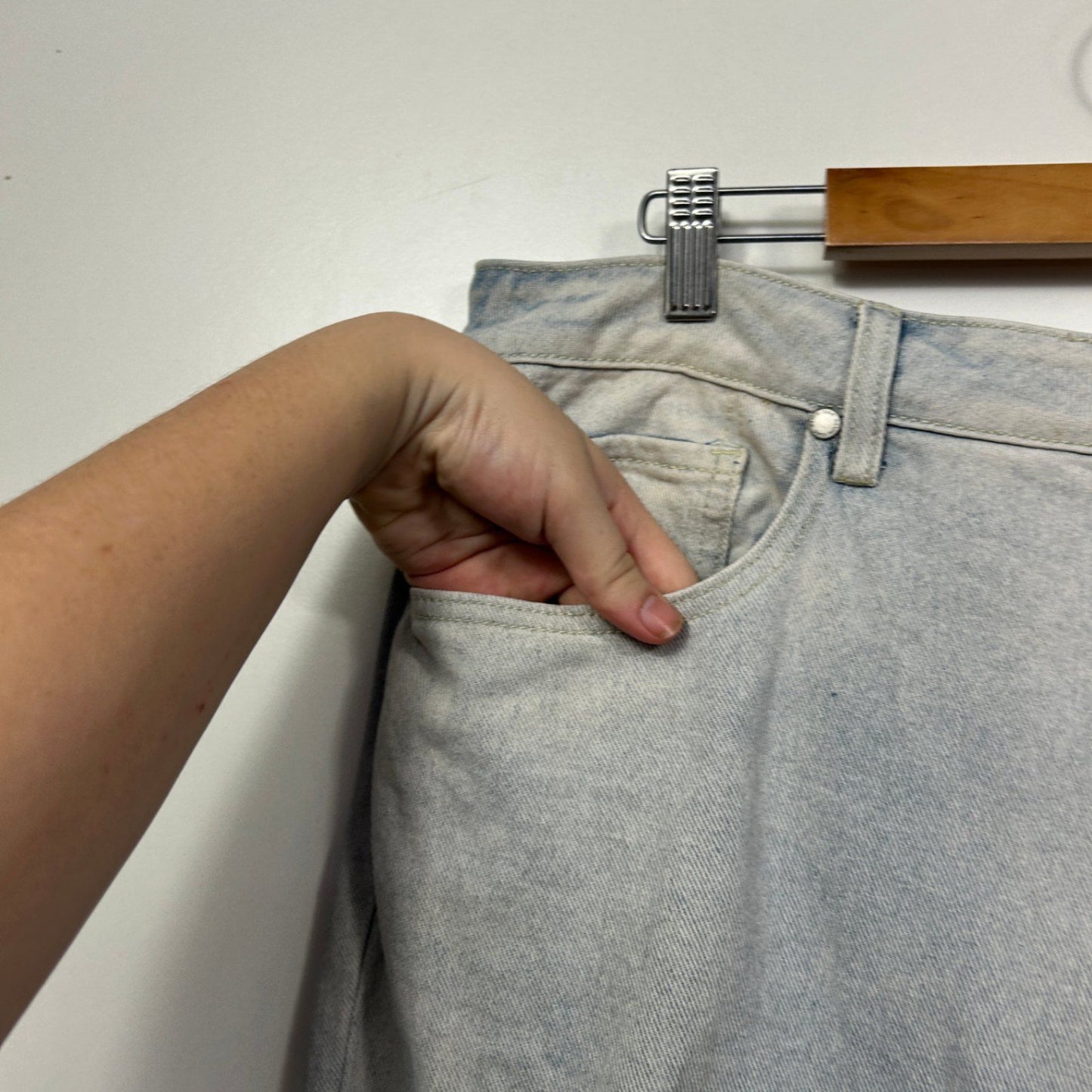 City Chic Denim Womens Light Blue Mum High Rise Crop Jeans Size 18