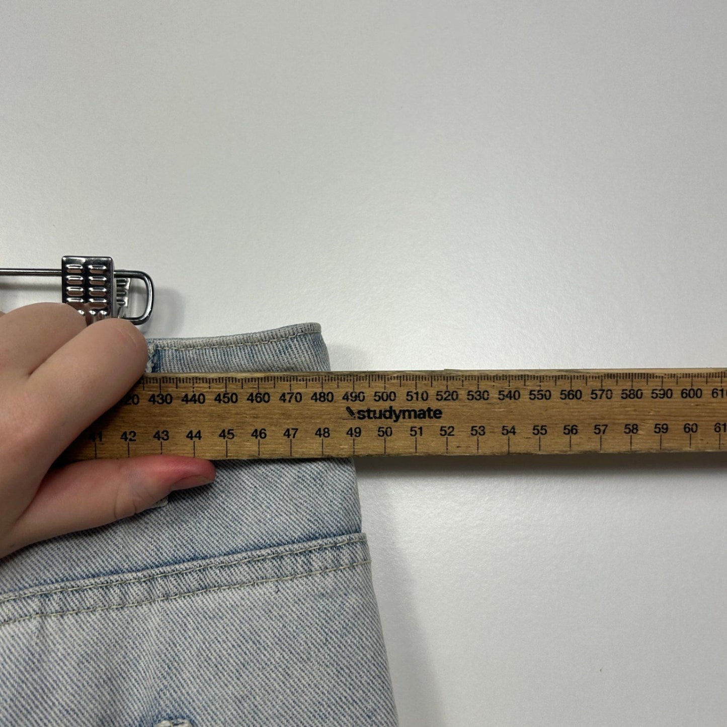 City Chic Denim Womens Light Blue Mum High Rise Crop Jeans Size 18