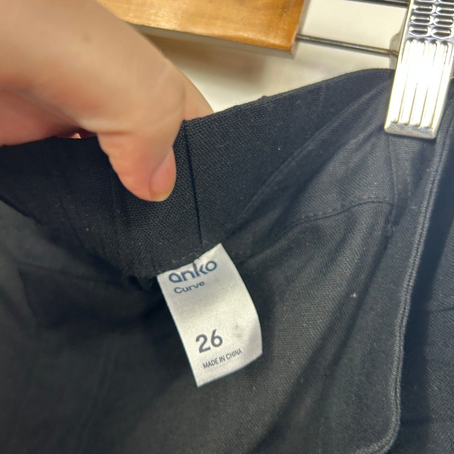 Anko Curve Womens Black Cargo Trousers Utility Pants Size 26