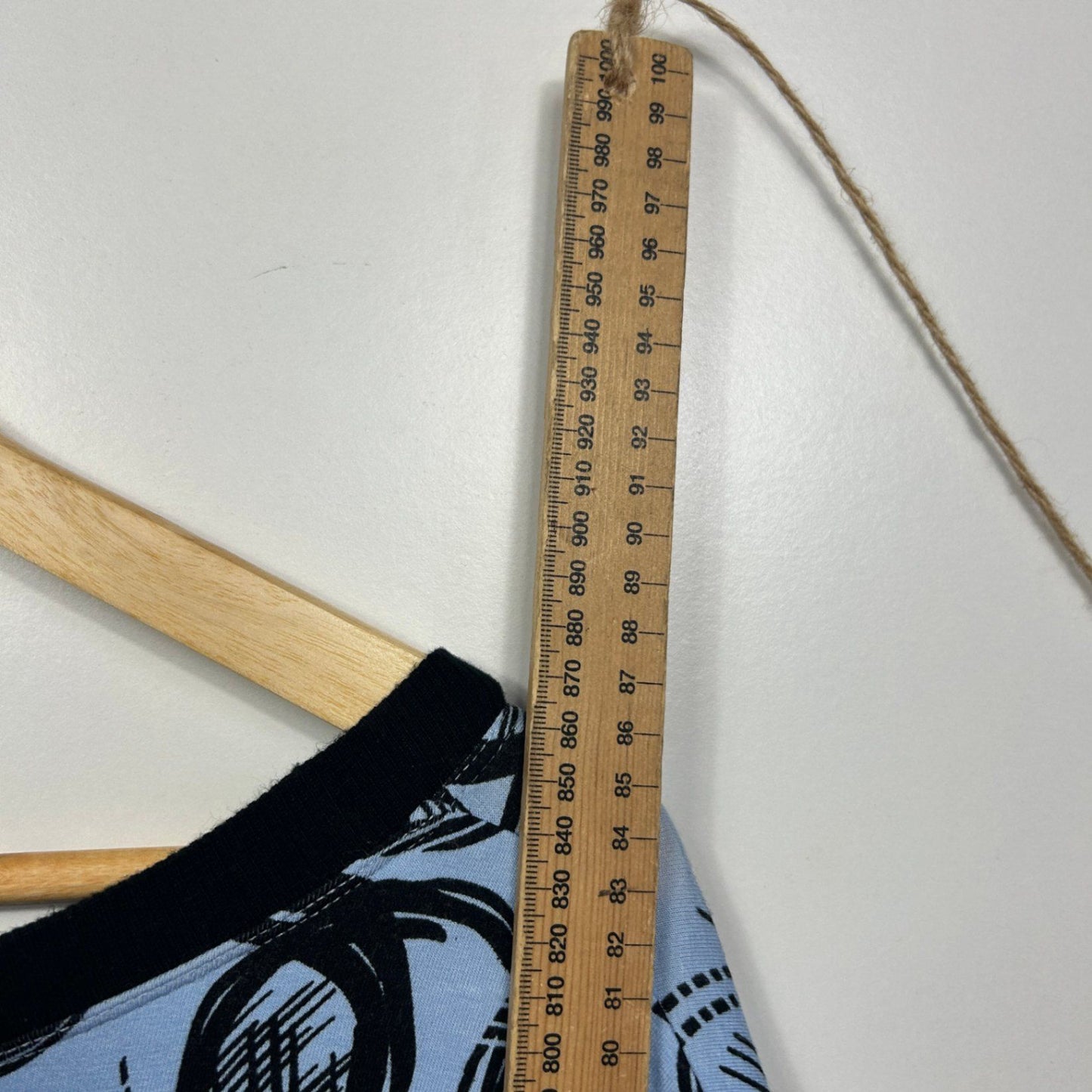 Taking Shape Blue Black Short Sleeve Asymmetric Hems Tunic Top Size 18 - 20