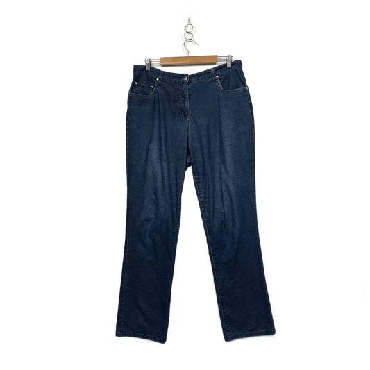 Yarra Trail Womens Blue Straight Leg Jeans Size 16