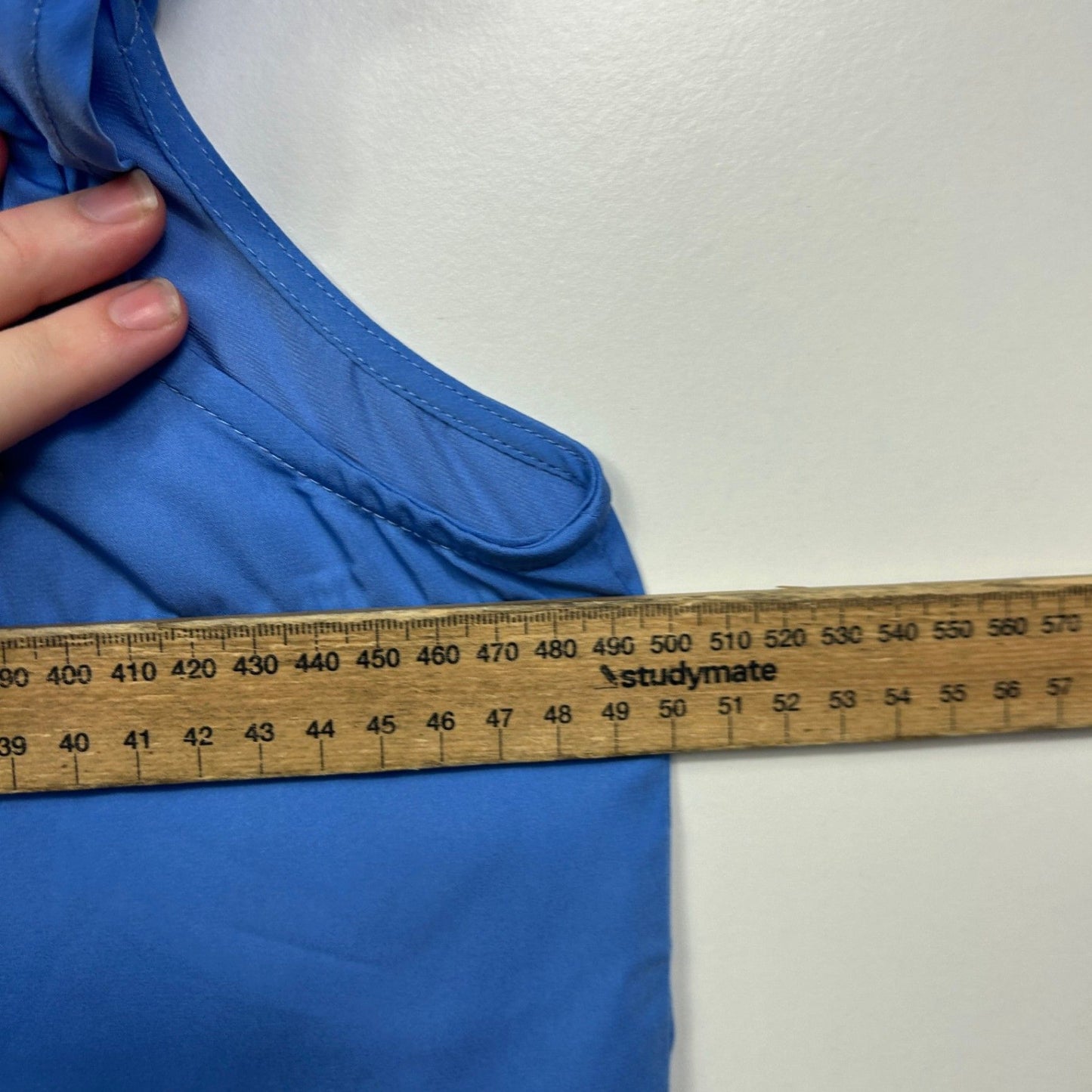 Portmans Womens Blue Cap Short Sleeve V Neck Top Size 16