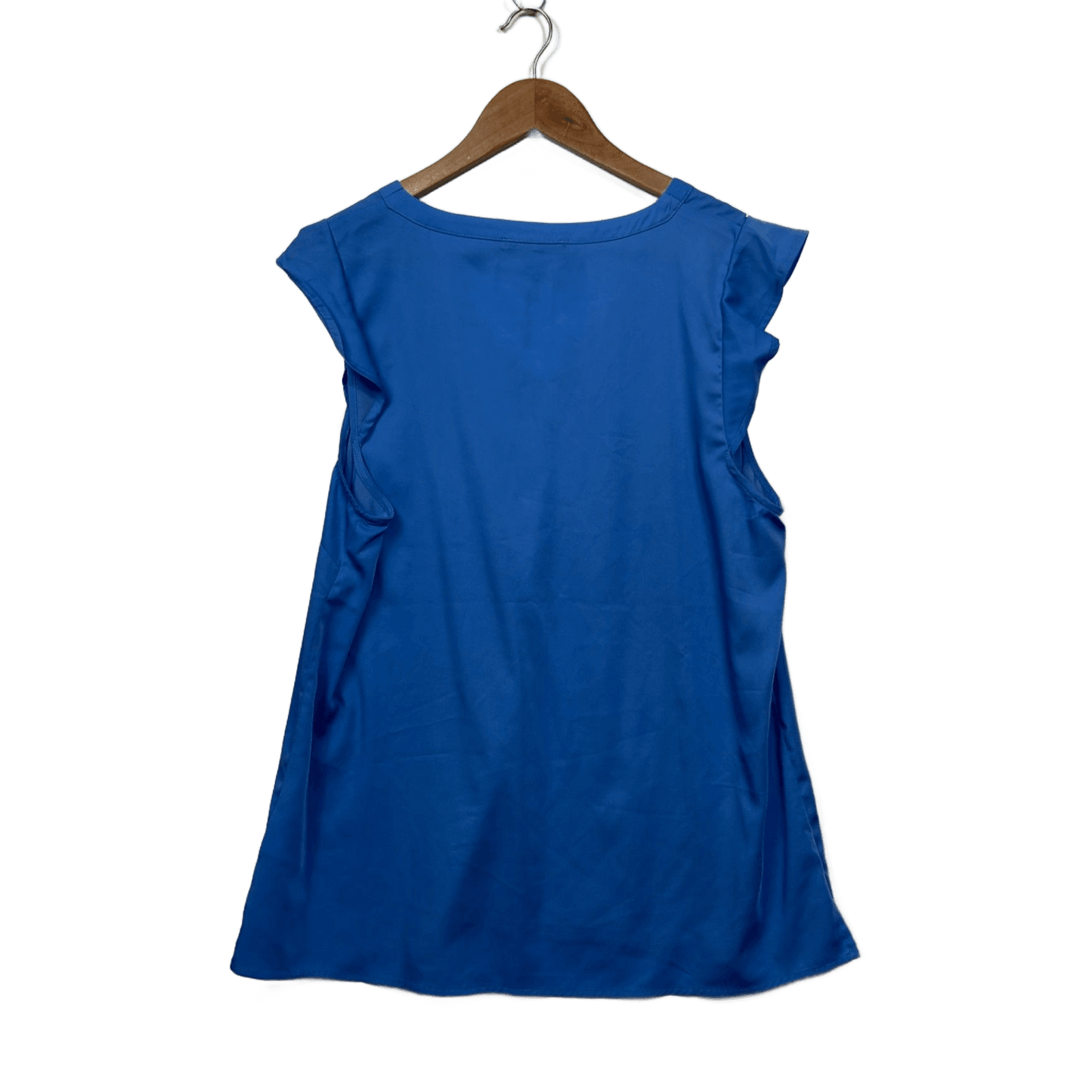 Portmans Womens Blue Cap Short Sleeve V Neck Top Size 16