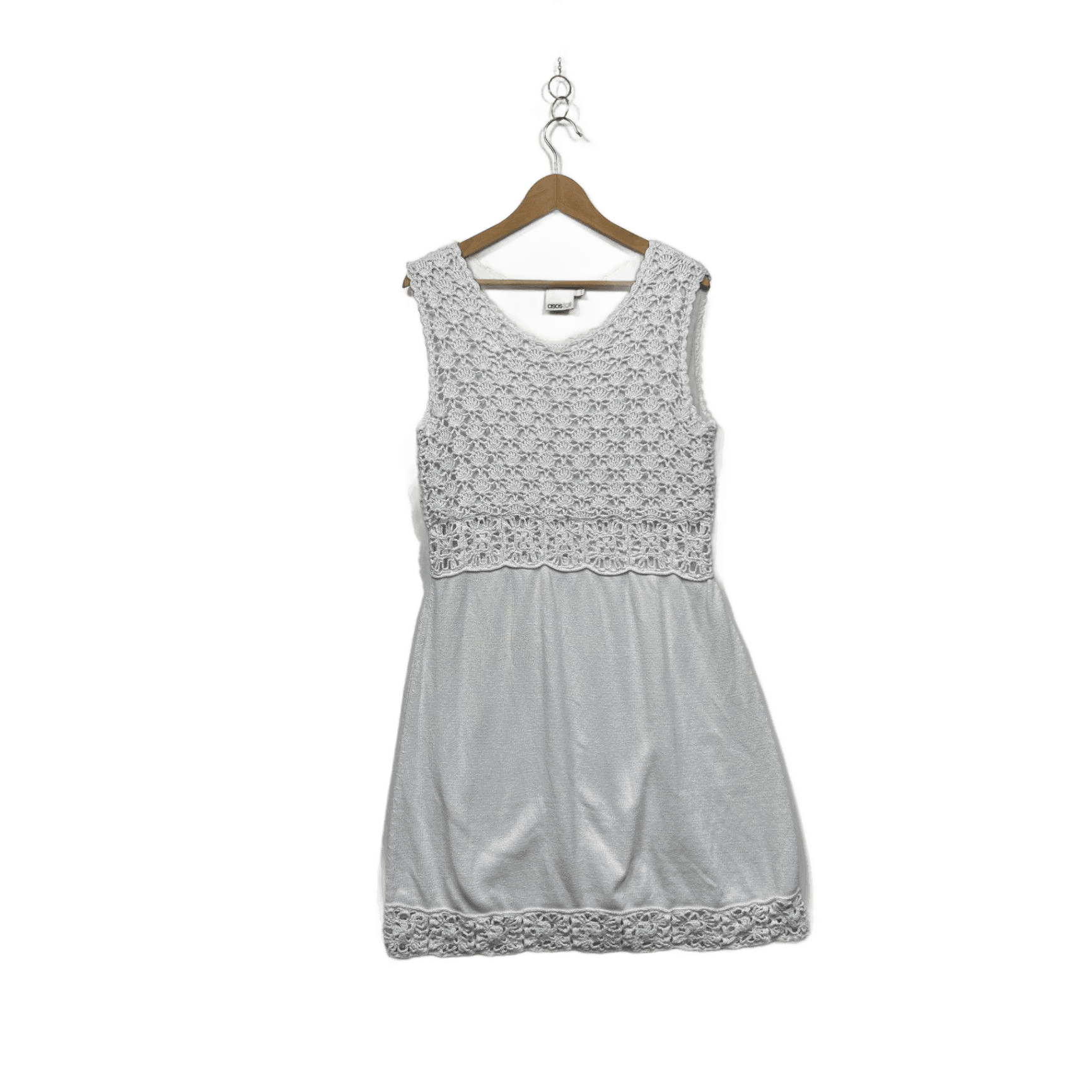 Asos Tall Womens White Crochet Lace Dress Size  18