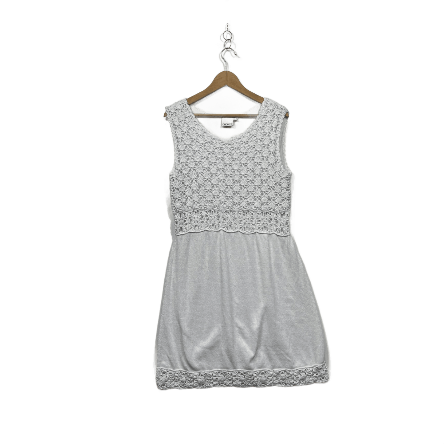 Asos Tall Womens White Crochet Lace Dress Size  18