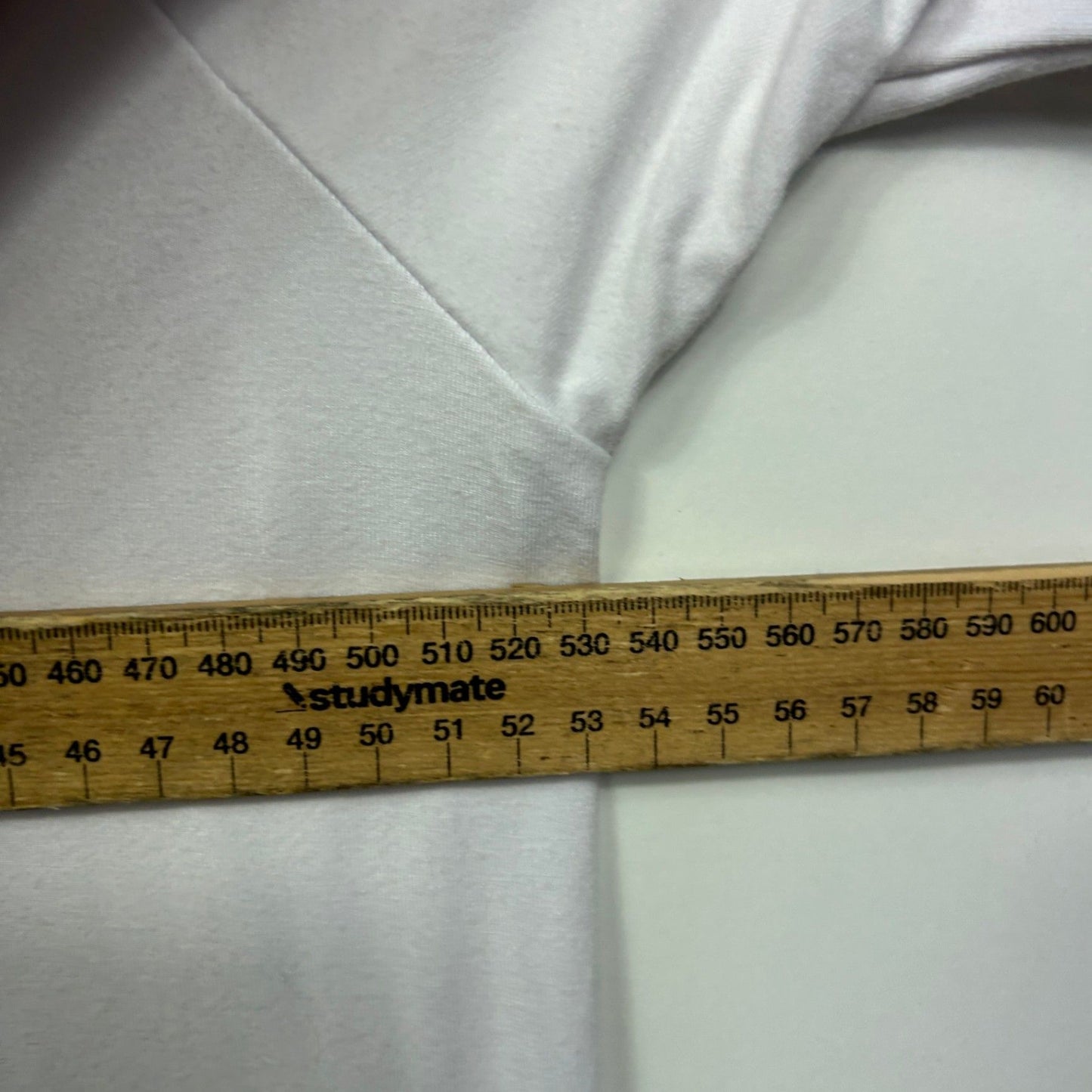 PQ Collection Womens White Short Sleeve Bamboo Jersey Blouse Top Size L/XL