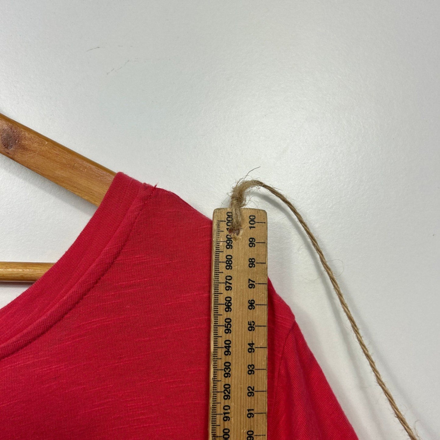 Anko Red Cotton Short Sleeve Midi V-Neck Casual Size 24 Dress