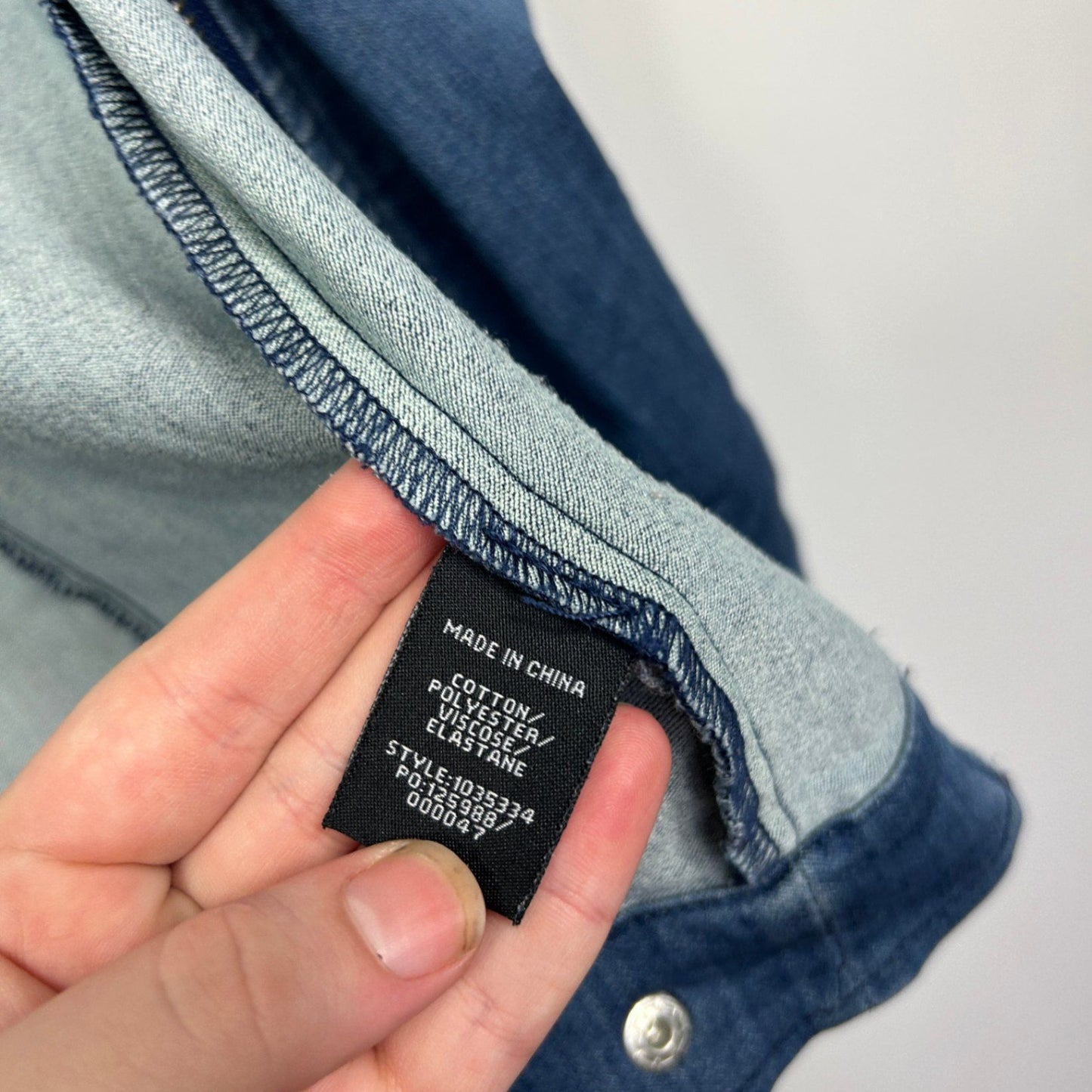 Rockmans Blue Cotton Blend Long Sleeve Collared Denim Jacket Shacket Size 14