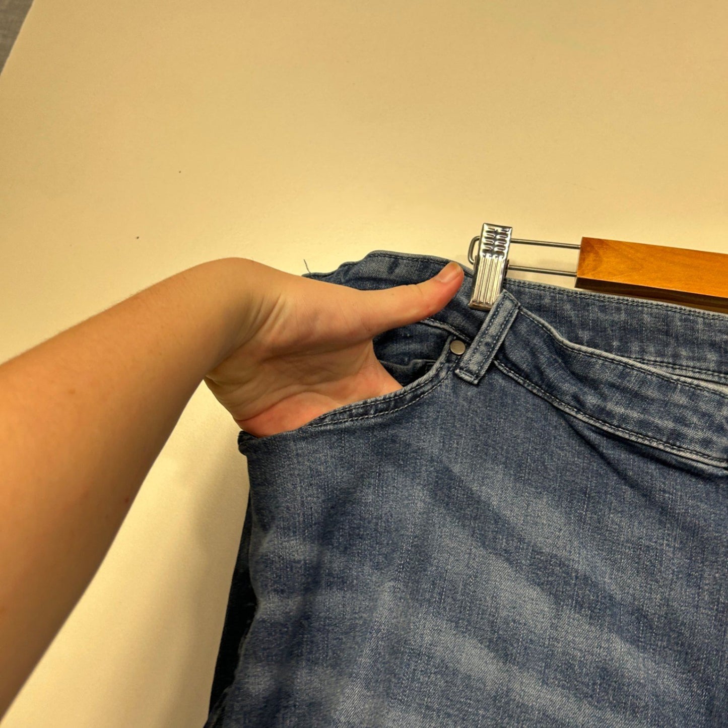 Belle Curve Womens Blue Cotton Blend Jeans Size 24