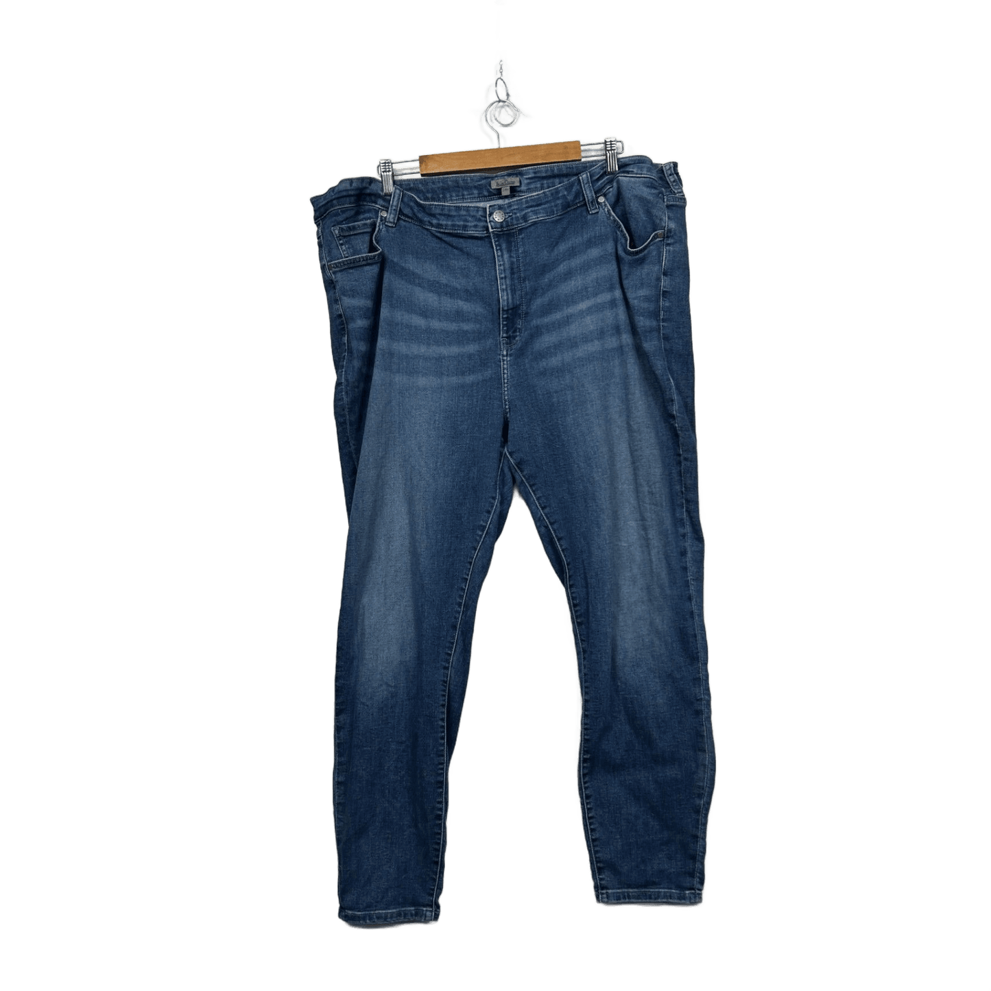 Belle Curve Womens Blue Cotton Blend Jeans Size 24