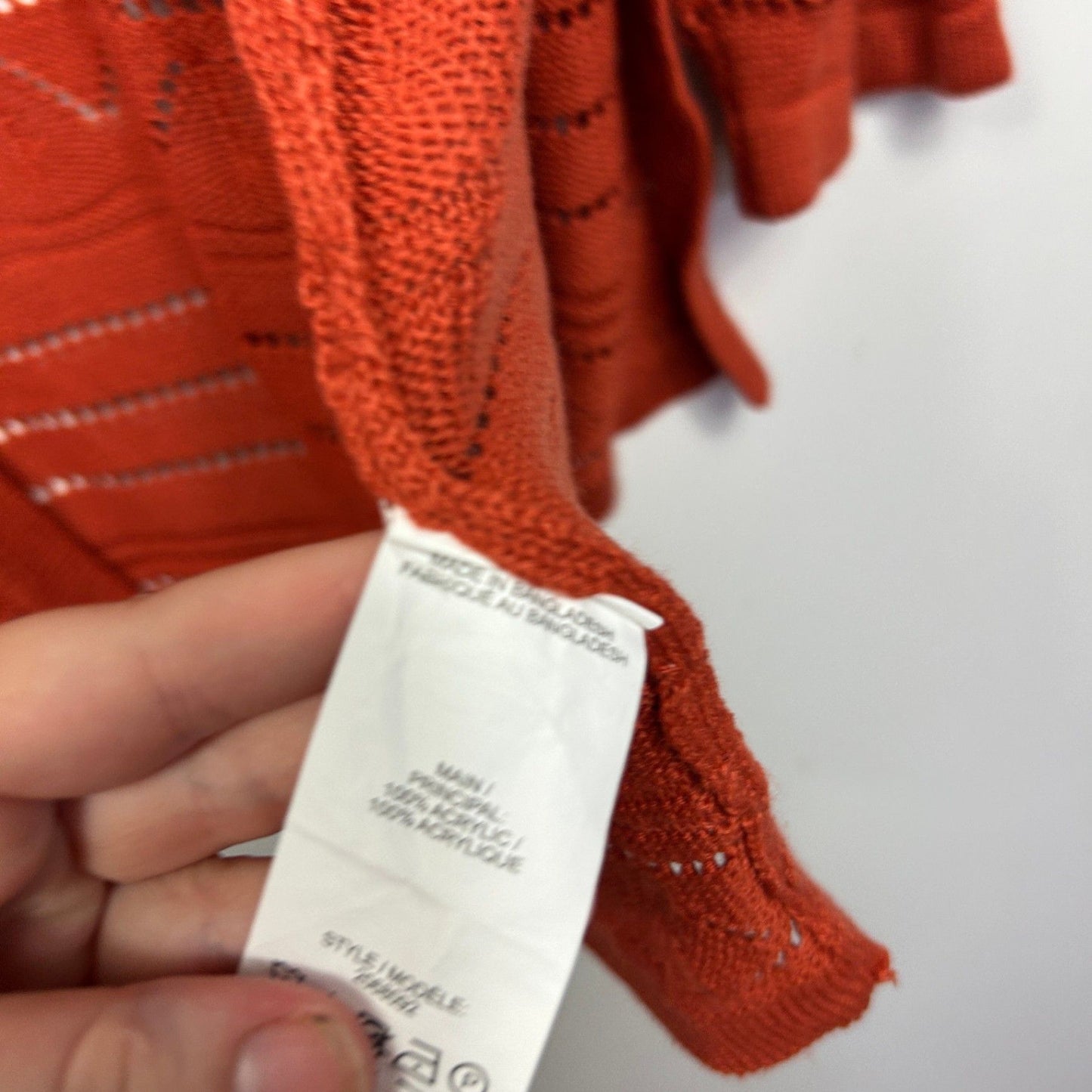 Millers Rust Orange Long Sleeve Knit Open Front Cardigan Size 2XL