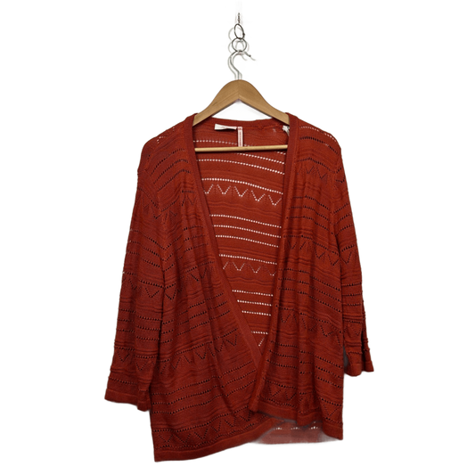 Millers Rust Orange Long Sleeve Knit Open Front Cardigan Size 2XL
