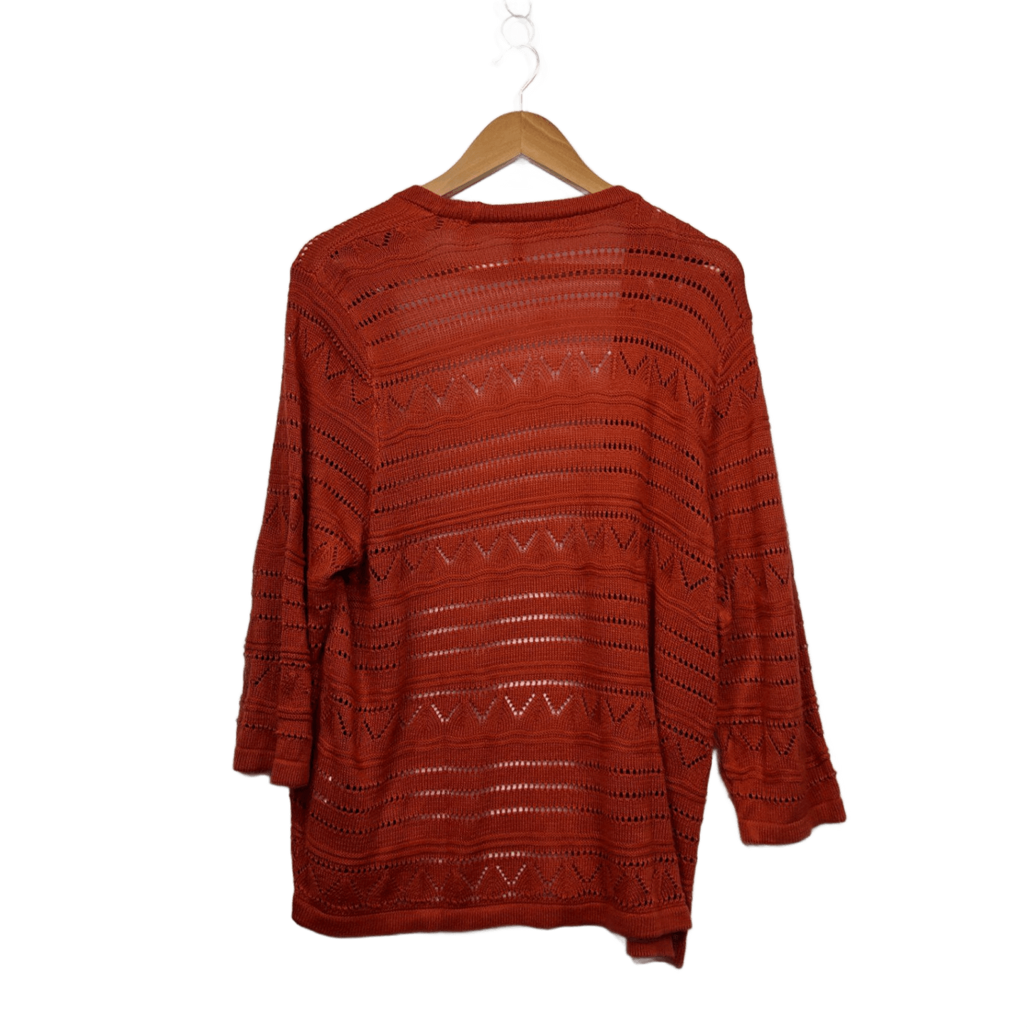 Millers Rust Orange Long Sleeve Knit Open Front Cardigan Size 2XL