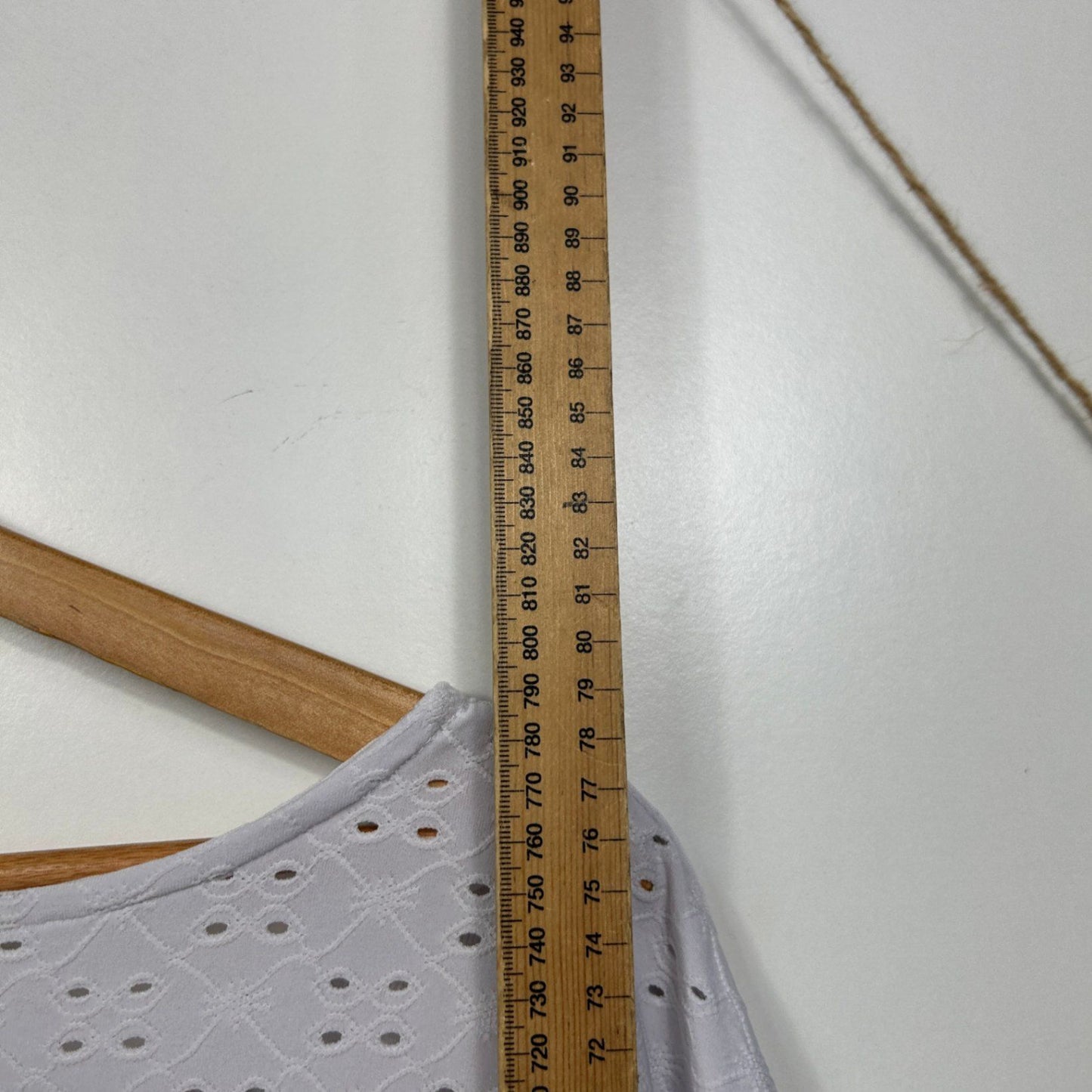 Autograph Broderie White Cotton Short Sleeve V-Neck Casual Blouse Top Size 20