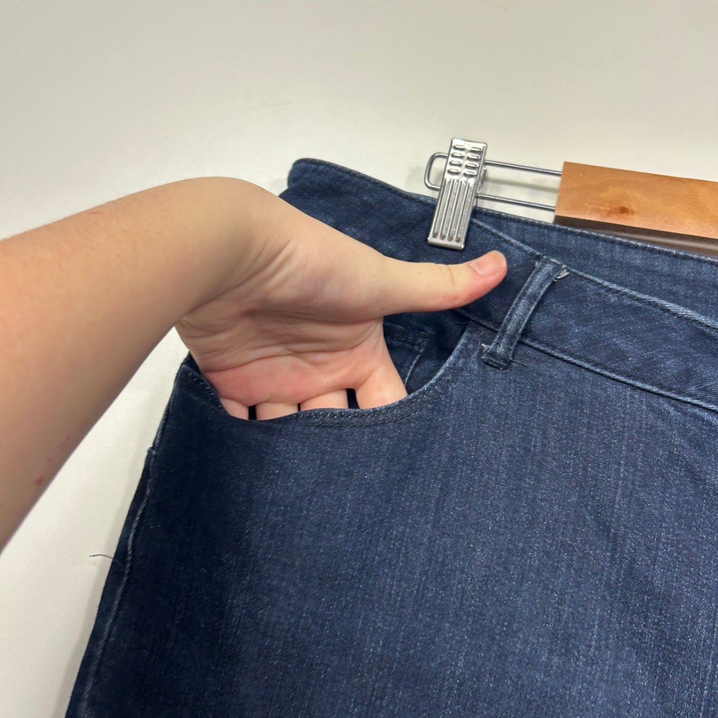 Regatta Womens Blue Cotton Blend Straight Leg Essential Fit Jeans Size 18