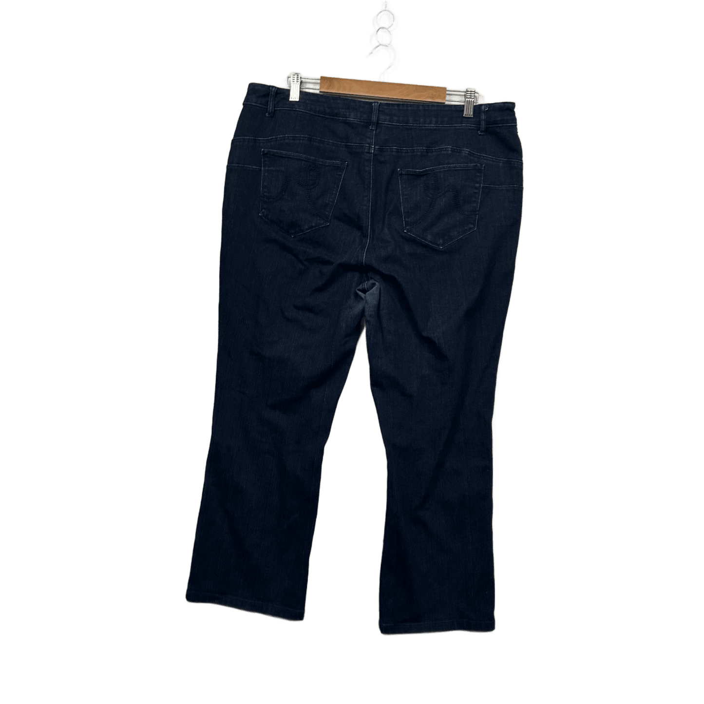 Regatta Womens Blue Cotton Blend Straight Leg Essential Fit Jeans Size 18