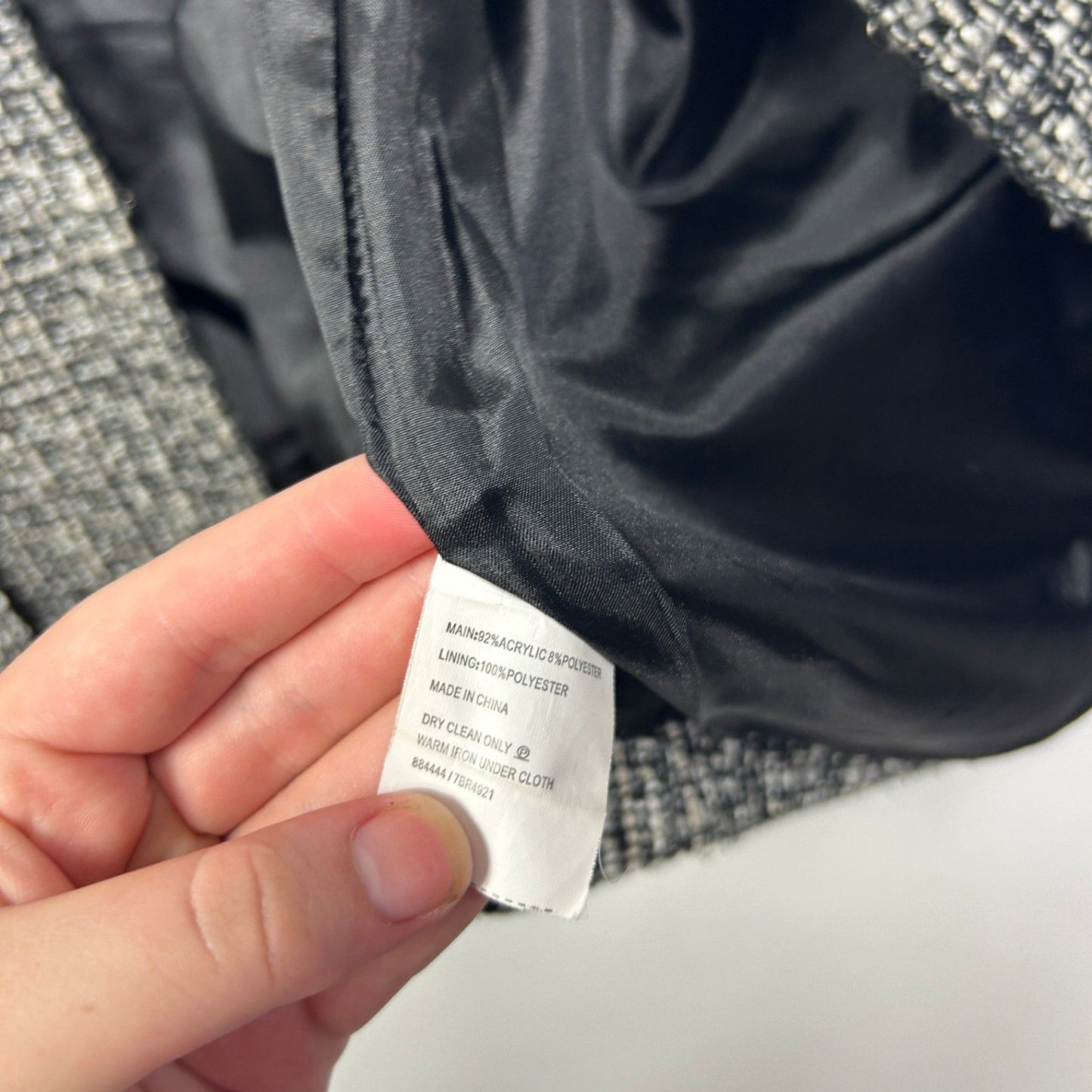 Basque Womens  Black White Tweed Jacket Blazer Size 14