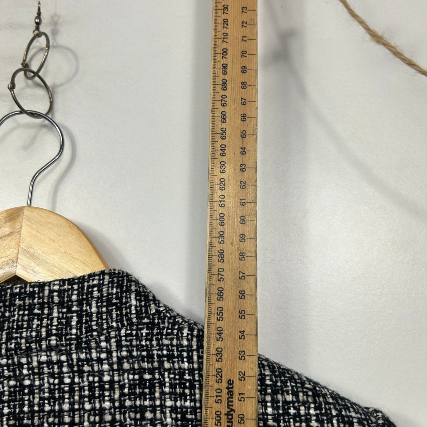 Basque Womens  Black White Tweed Jacket Blazer Size 14