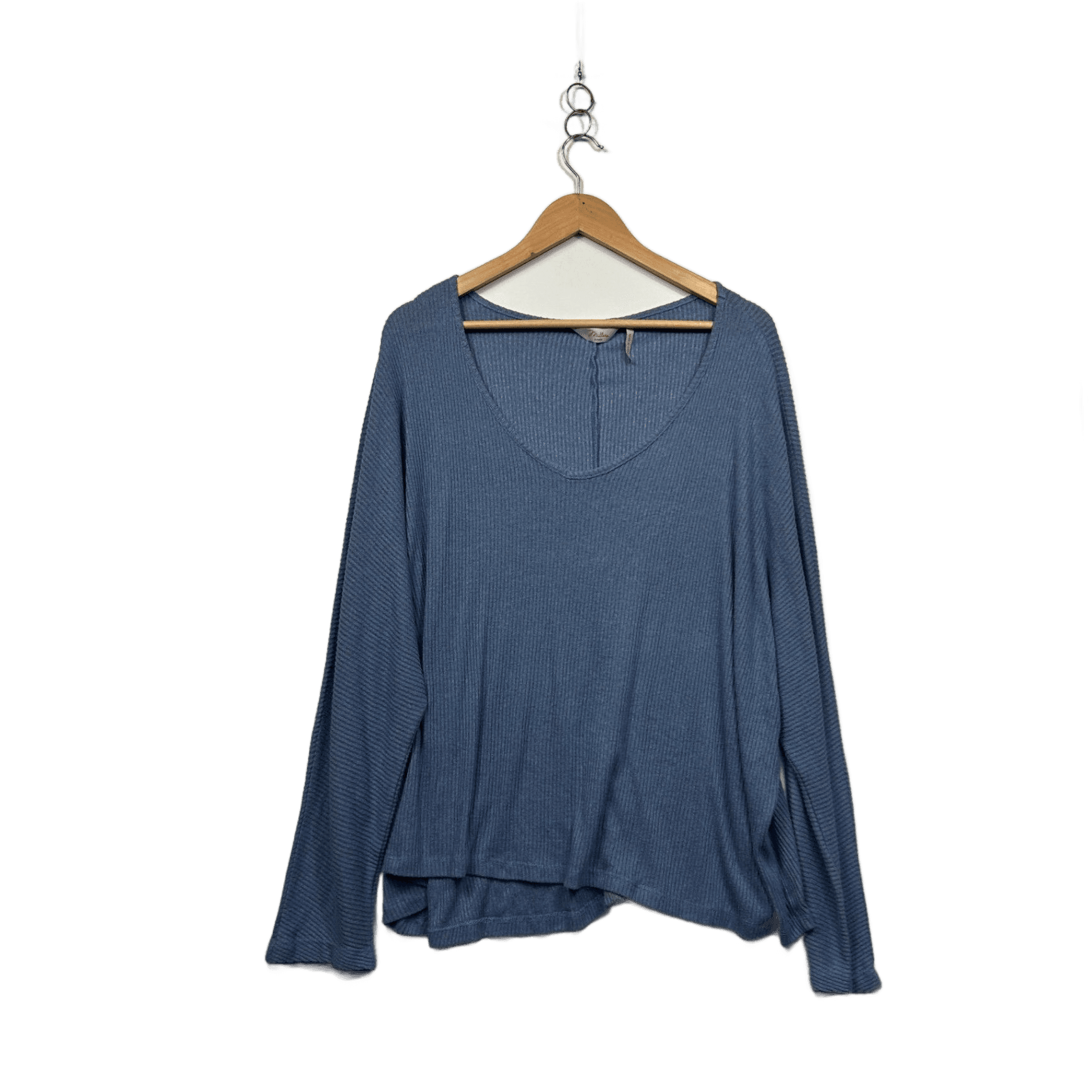 Millers Womens Blue Long Sleeve Scoop Neck Pullover Top Size 22