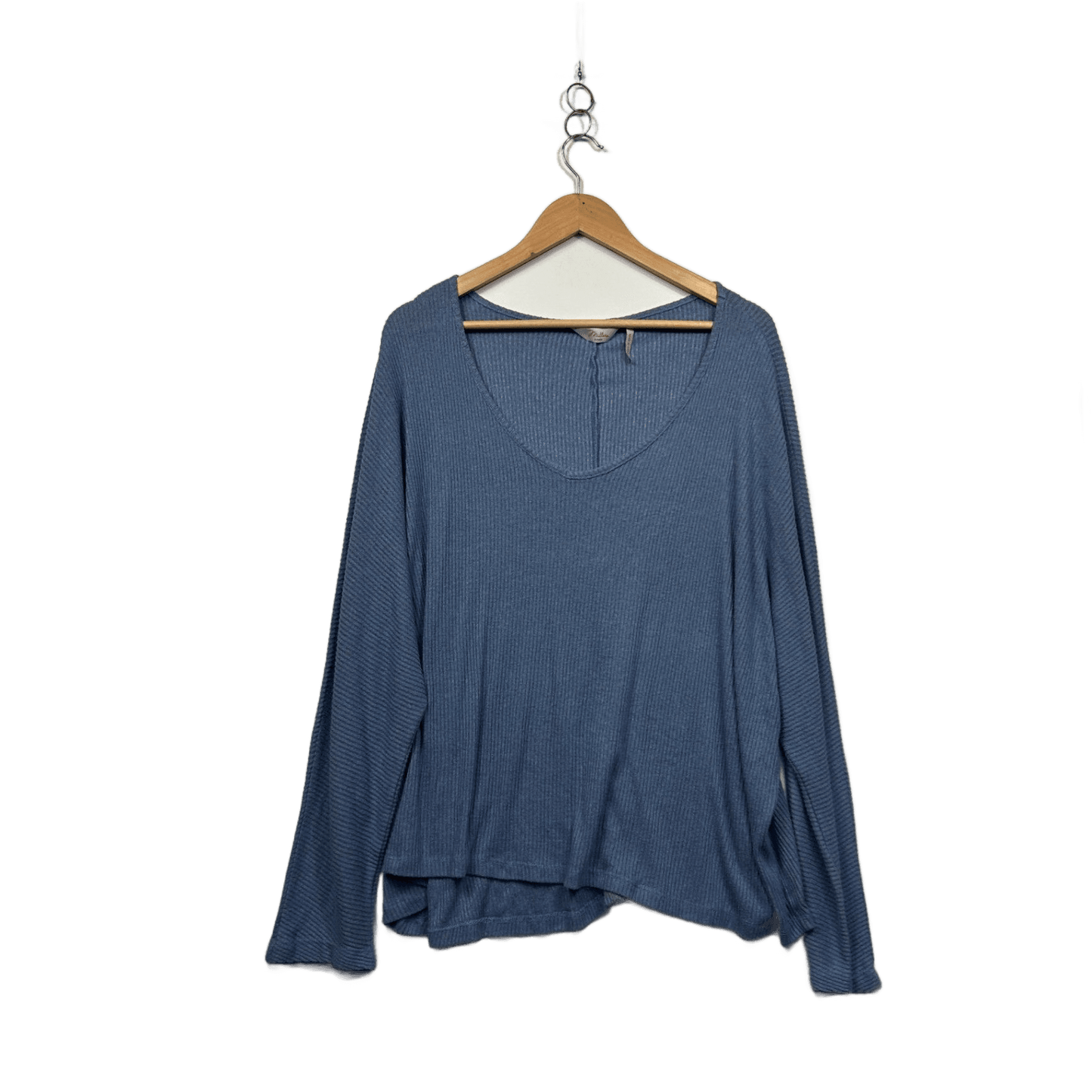 Millers Womens Blue Long Sleeve Scoop Neck Pullover Top Size 22