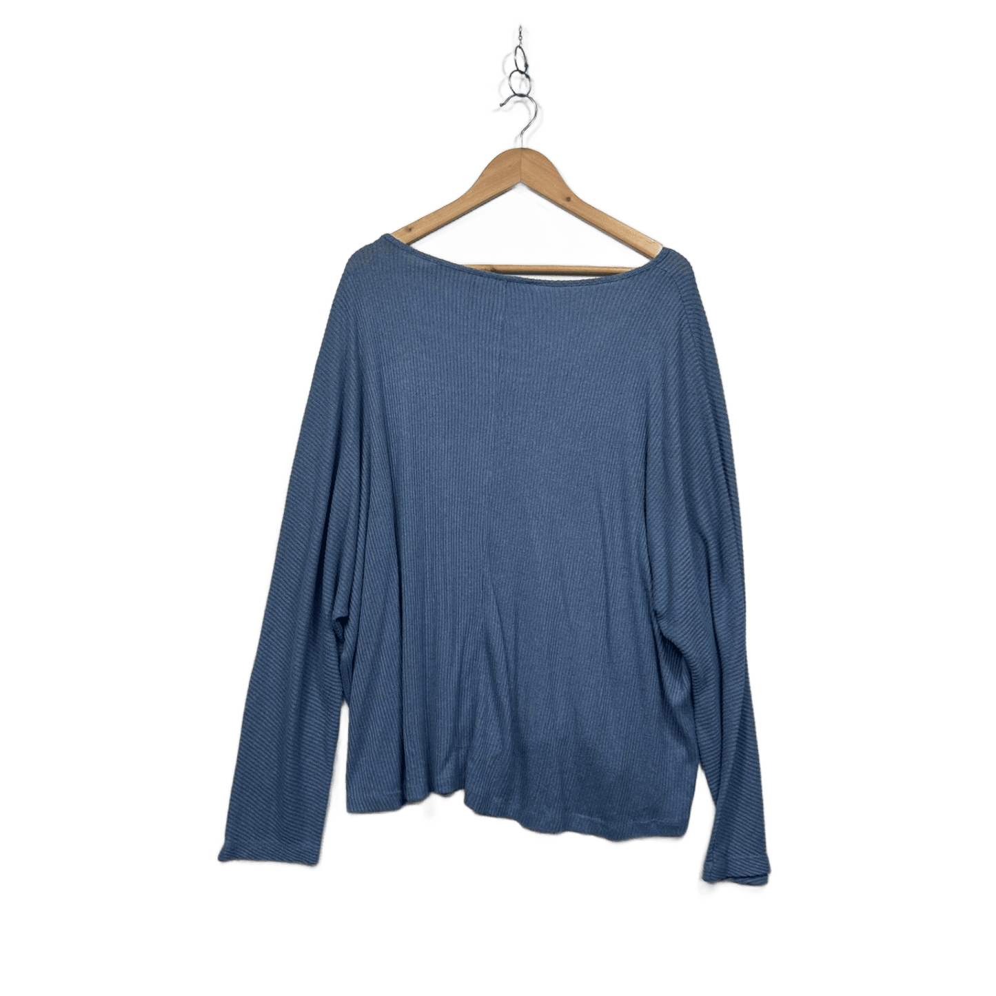 Millers Womens Blue Long Sleeve Scoop Neck Pullover Top Size 22