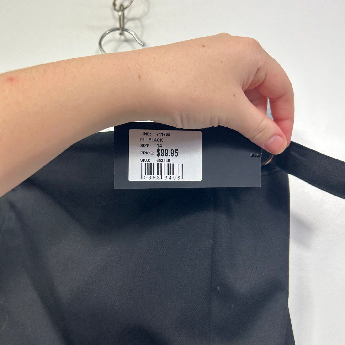 Portmans Womens Black Belted A-line Skirt Size 14