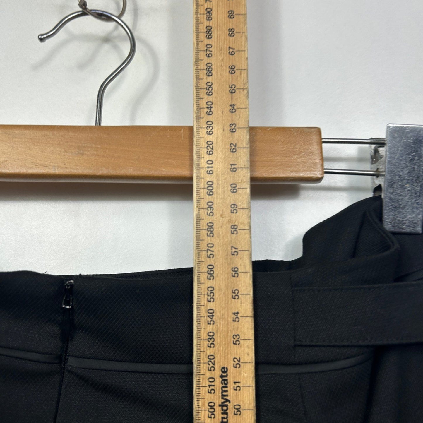 Portmans Womens Black Belted A-line Skirt Size 14