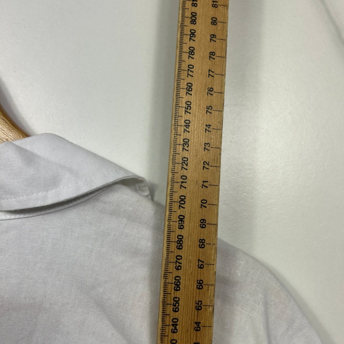 Suzanne Grae Linen White Blend Short Sleeve Collared Button-up Top Size 18