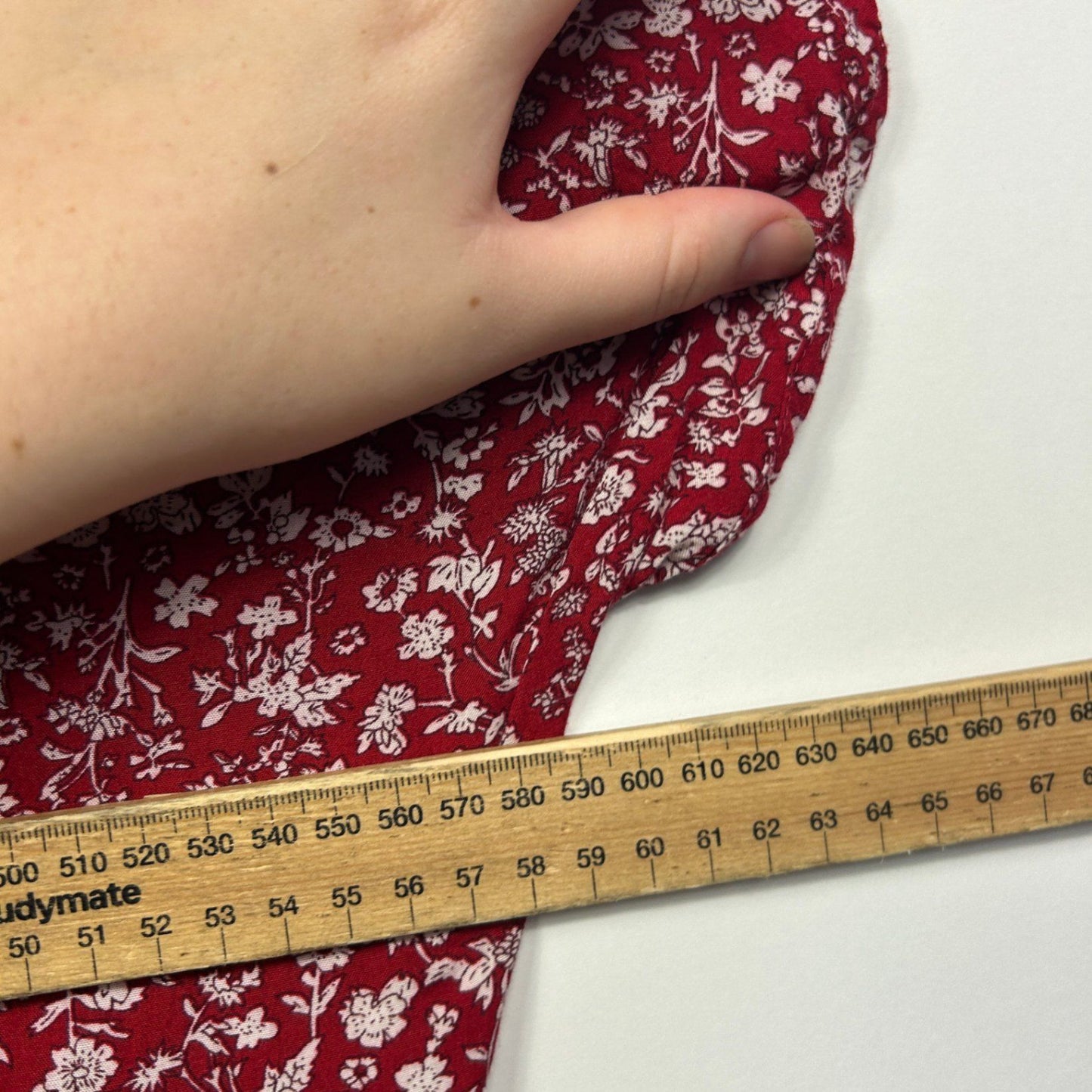 Bird Keepers Red White Rayon Short Sleeve Midi Floral Shift Dress Size 18