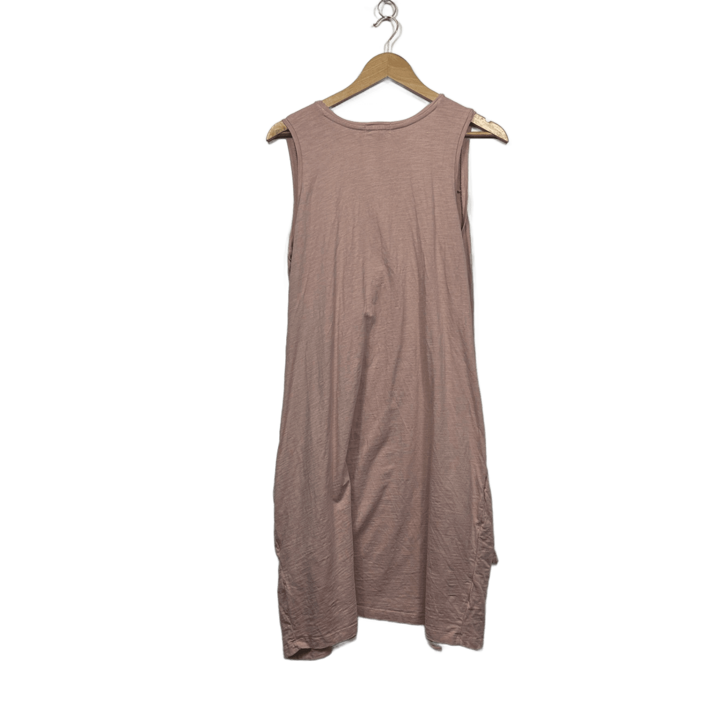 Capture Womens Pink Cotton Sleeveless Midi Scoop Neck Casual Dress Size 16
